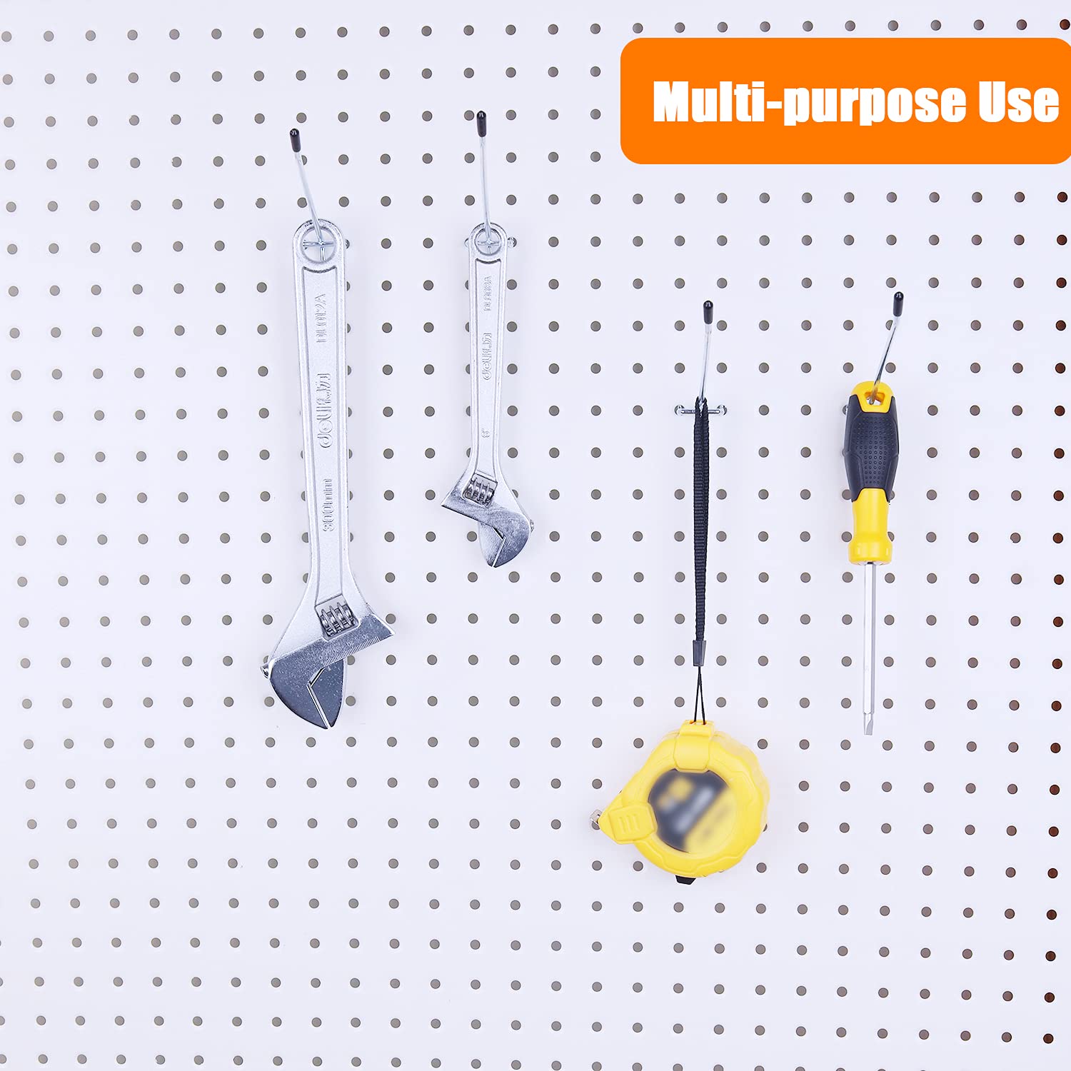 50-Pack 6 Inch Heavy Duty L-Shaped Pegboard Hooks - Galvanized Steel with Rubber Tips for 1/4