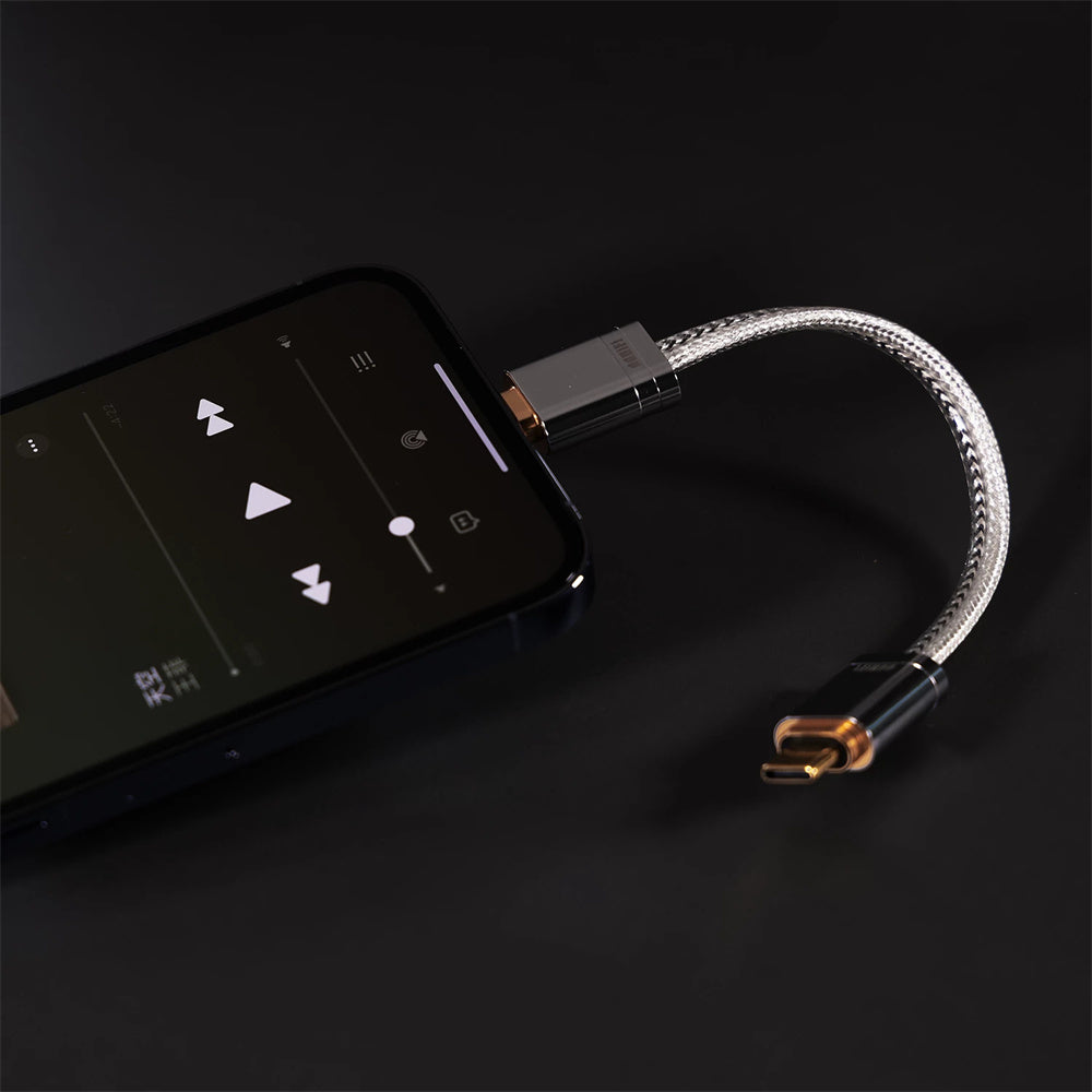 DD ddHiFi MFi09S Lightning to USB C OTG Data Cable - High-Speed Charging & Audio Sync for iPhone iPad (iOS Devices) & USB-C Headphones - Perfect for Music Streaming, Gaming, and Mobile Workstations