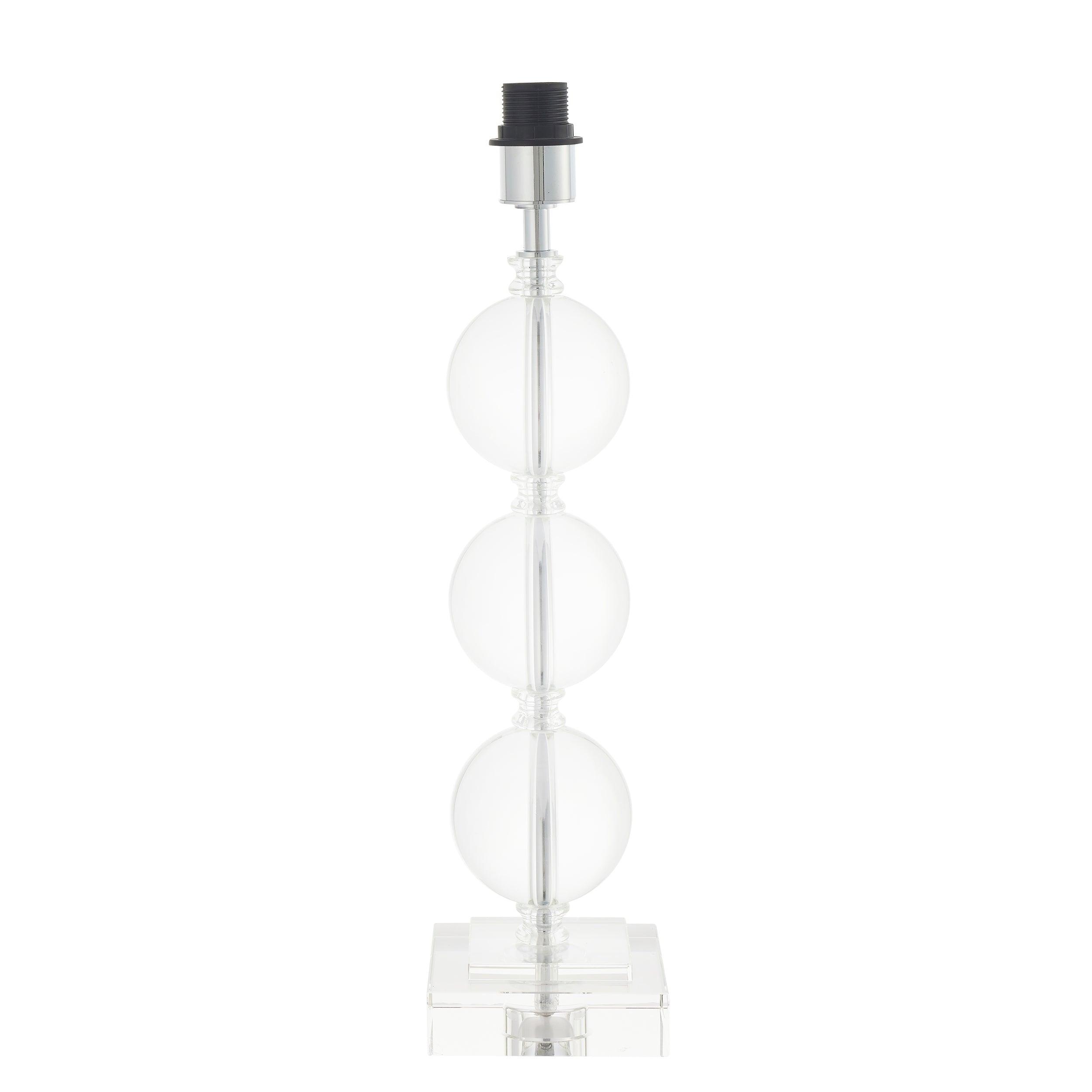 Trebor Crystal Glass Table Lamp Base - Elegant Home Decor for Living Room, Bedroom & Office - Perfect for Ambient Lighting & Stylish Interior Design