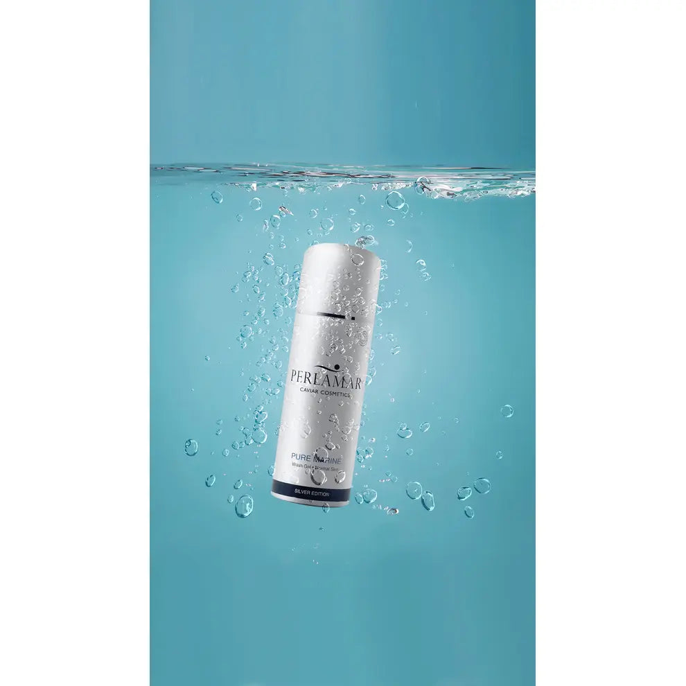 Perlamar Pure Marine Silver Edition Wash Gel for Normal Skin - 200ml (L1010110) | Gentle Cleansing Face Wash for Daily Skincare Routine & Hydration