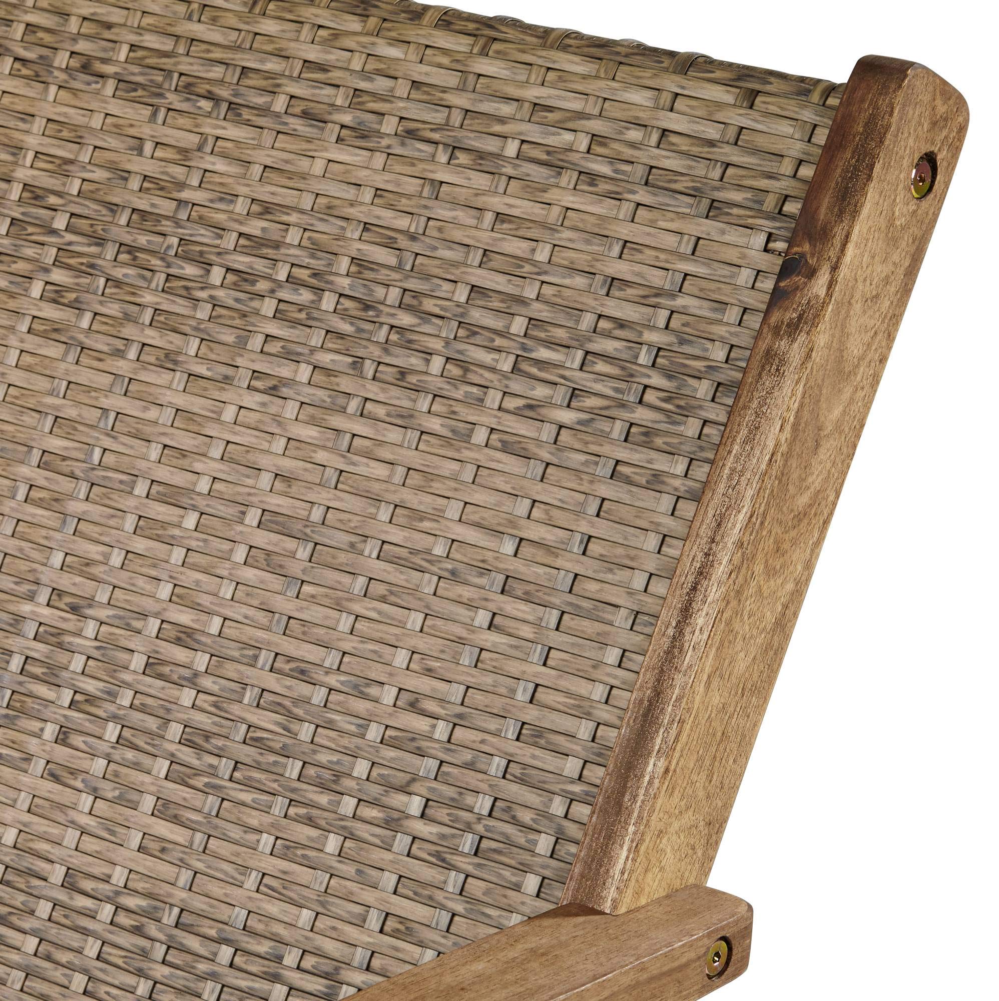 Perry 27.75 Inch Wide Natural Wood Outdoor Armchair - Patio, Garden, Poolside, and Backyard Relaxation Chair