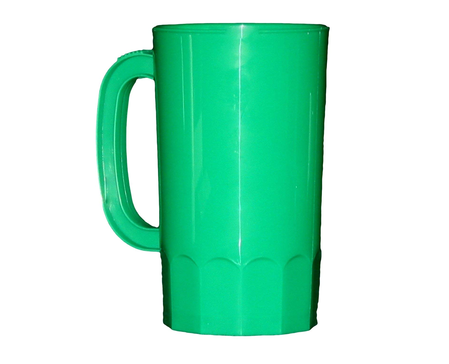32oz Plastic Beer Mugs Set of 6 - Colorful Large Party Cups for Outdoor BBQ, Tailgating & Home Bar Use - Durable Shatterproof Drinking Glasses for Beer, Cocktails & Beverages