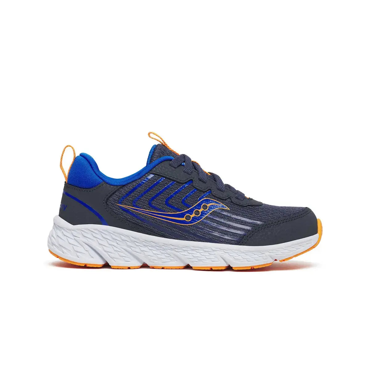 Saucony Wind 3 Navypeel Kids Running Shoes - Lightweight & Breathable Sneakers for Boys & Girls - Perfect for School, Sports & Outdoor Activities