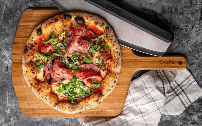 Ooni Bamboo Pizza Peel & Serving Board - Premium Wooden Pizza Paddle for Outdoor Pizza Oven, Perfect for Baking, Serving & Entertaining at Home or Parties