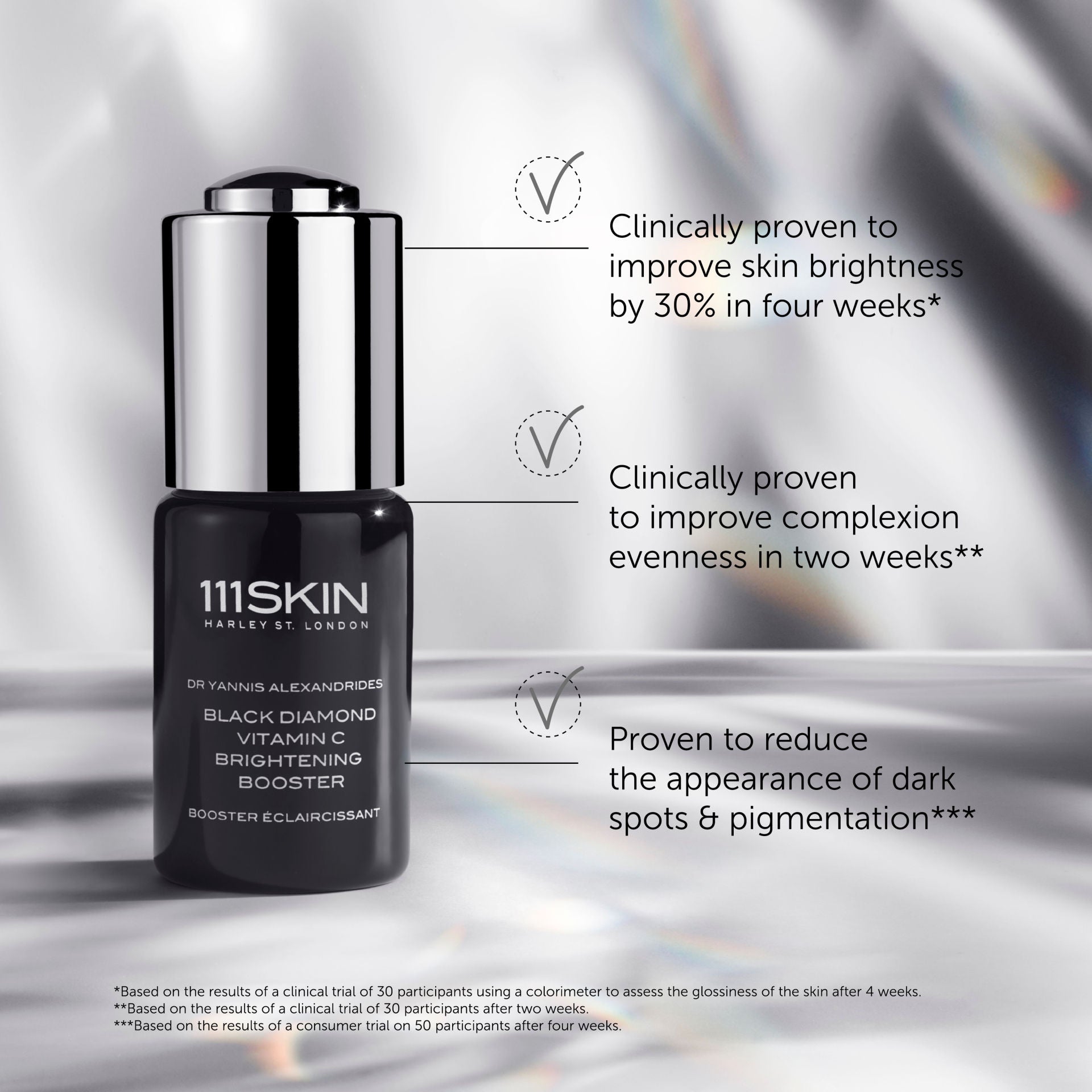 Black Diamond Vitamin C Brightening Booster Serum for Face - Anti-Aging & Dark Spot Treatment - Glowing Skin Care for Day & Night Use