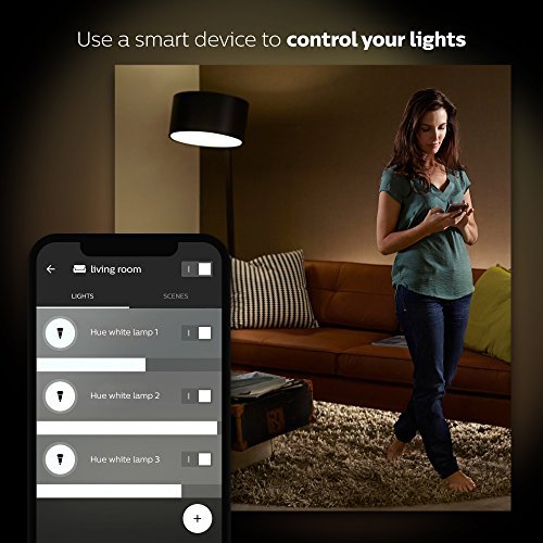 Philips Hue White Ambiance Smart LED Bulbs 2-Pack - A19 60W Equivalent Dimmable Light Bulbs - Compatible with Alexa, Apple HomeKit & Google Assistant - Perfect for Bedroom, Living Room & Smart Home Lighting (California Residents)