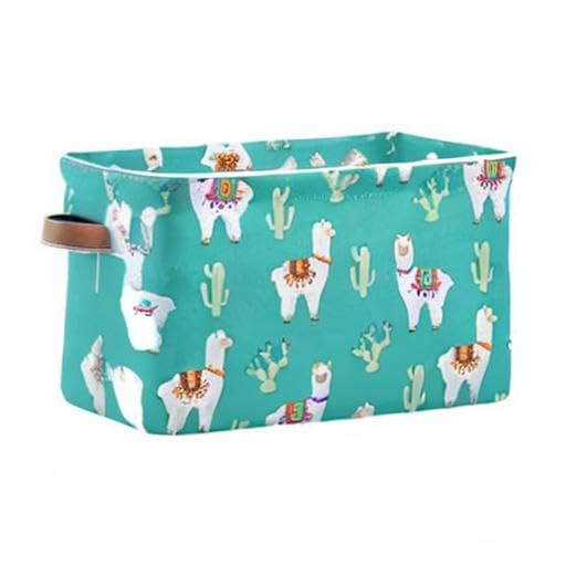 SEULIFE Large Foldable Storage Basket Organizer - 2 Pack Collapsible Cactus & Llama Alpaca Design, Kids Toy Storage Box with Handles for Nursery, Bathroom, Closet Organization | Perfect for Home Decor & Playroom Storage