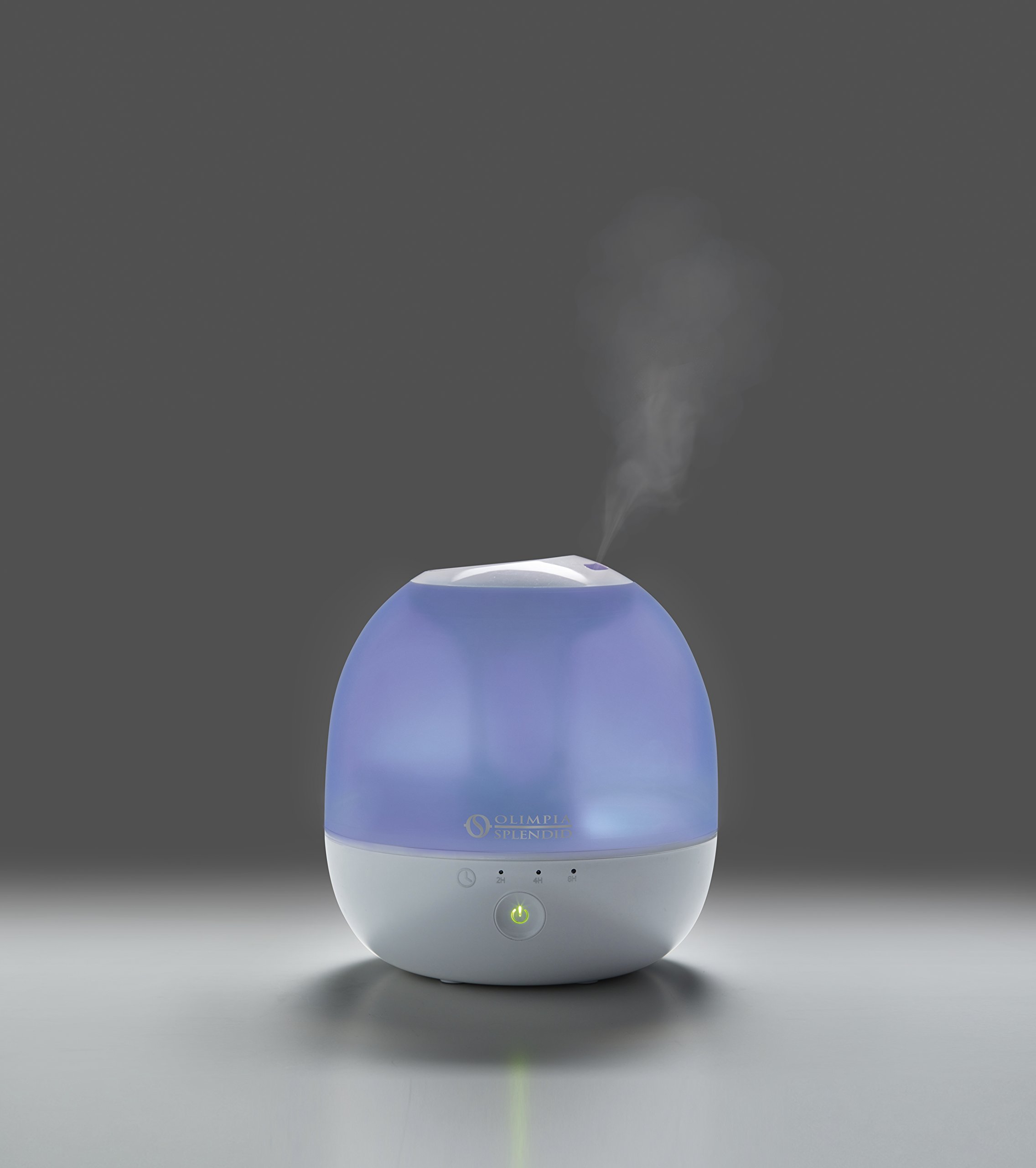 Olimpia Splendid Limpia 2 Humidifier with Chromotherapy, Touch Display & Timer - Perfect for Bedroom, Nursery & Office Air Moisturizing