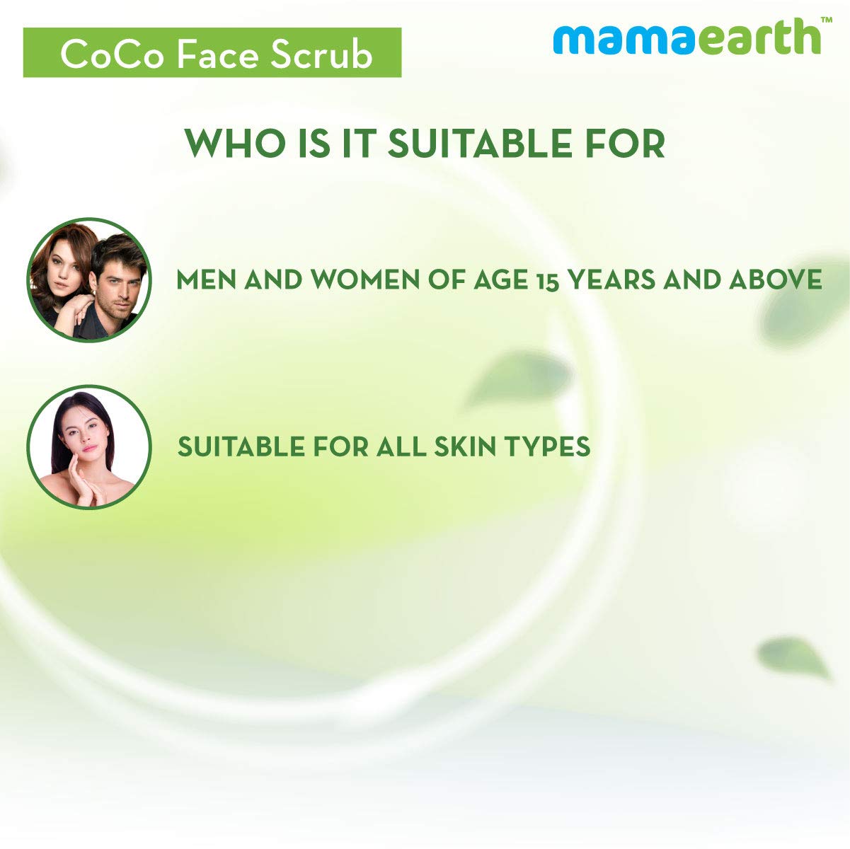 Mamaearth CoCo Face Scrub with Coffee & Cocoa for Deep Exfoliation - 100g | Natural Skincare for Glowing Skin | Perfect for Daily Face Cleansing & Blackhead Removal