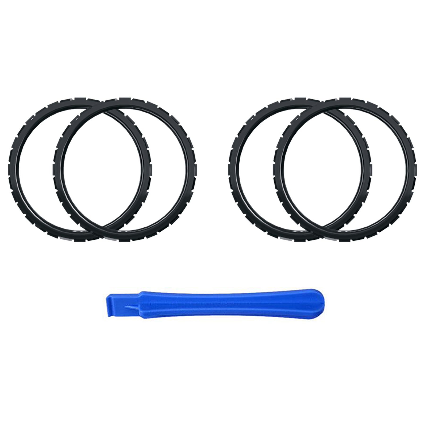 eXtremeRate Solid Black Replacement Accessories Kit for PS5 Controller - Custom Accent Rings & Parts (Controller Not Included) JPF5023 - Perfect for Gaming Enthusiasts & Custom Mods