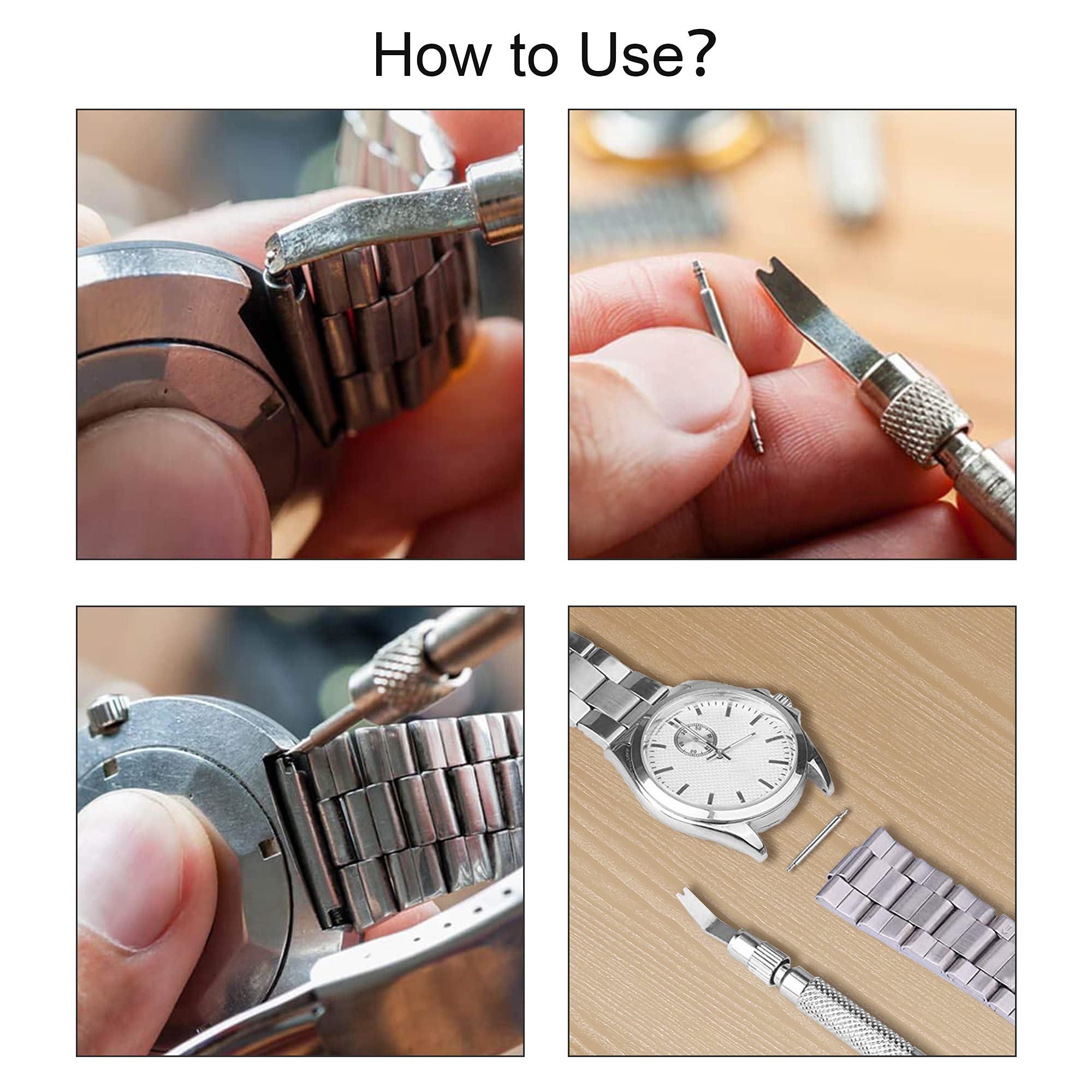 **Professional Spring Bar Tool Kit for Watch Band Repair - Includes 3 Extra Tips & 40 Heavy-Duty Stainless Steel Pins - Perfect for Watch Strap Replacement, Maintenance & DIY Watch Repair**