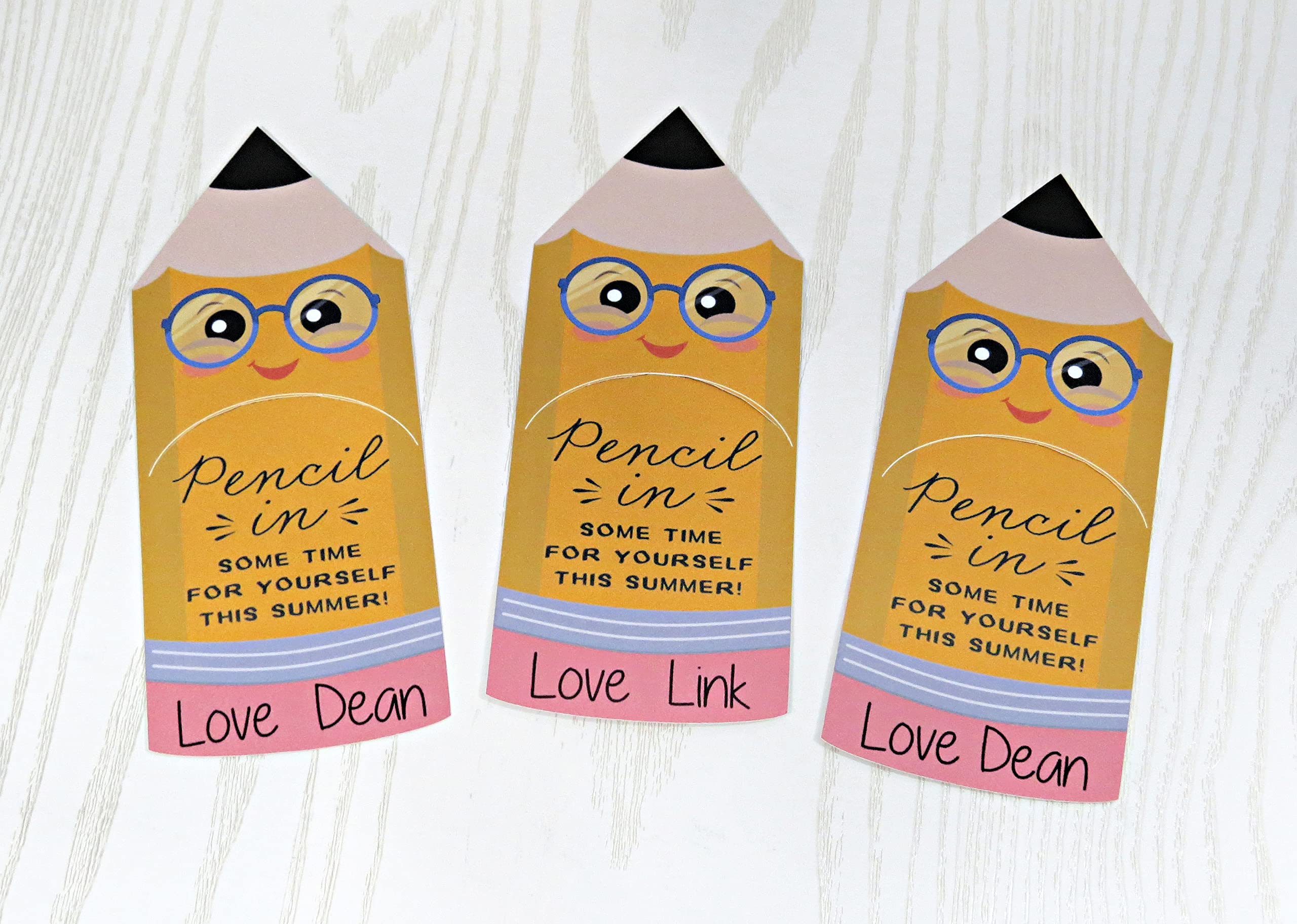 Personalized Teacher Pencil Gift Card Holder - Unique Money Holder for Greeting Cards - Thank You Teacher Appreciation Gift - End of School Year Present - Perfect for Teacher's Day, Retirement & Classroom Gifts