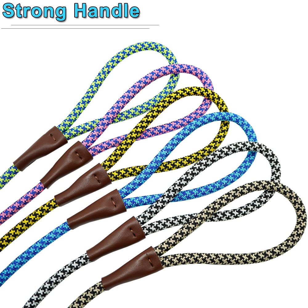 3FT Slip Lead Dog Training Leash - No Pull Dog Leash for Medium & Large Dogs - 1/2 Inch Durable Nylon Rope Slip Lead (3FT x 1/2