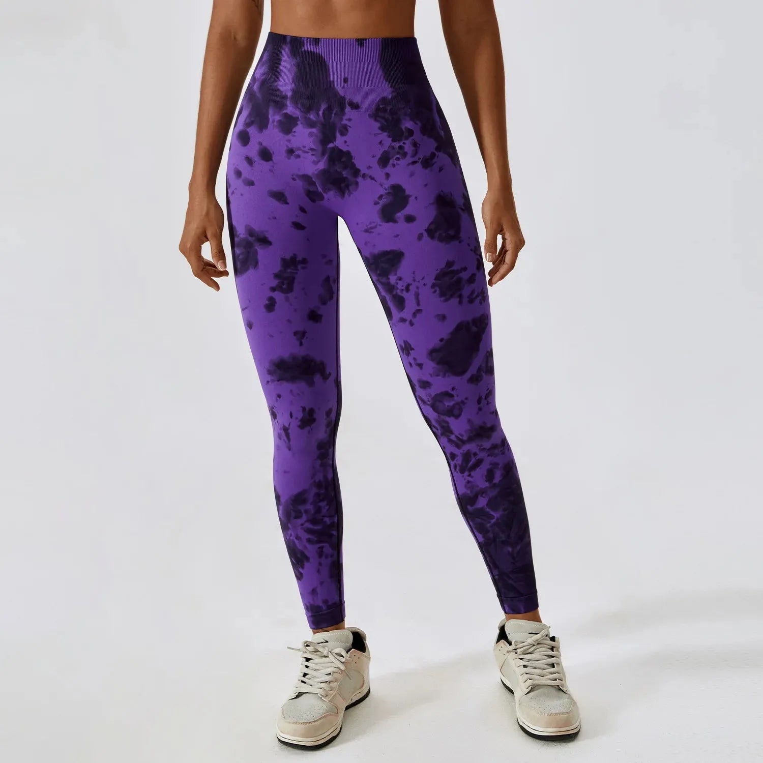 Seamless Tie-Dye Yoga Pants for Women - High Waist Workout Leggings, Push Up Gym Tights, Fitness & Running Sports Wear - Perfect for Yoga, Pilates, Gym and Casual Wear