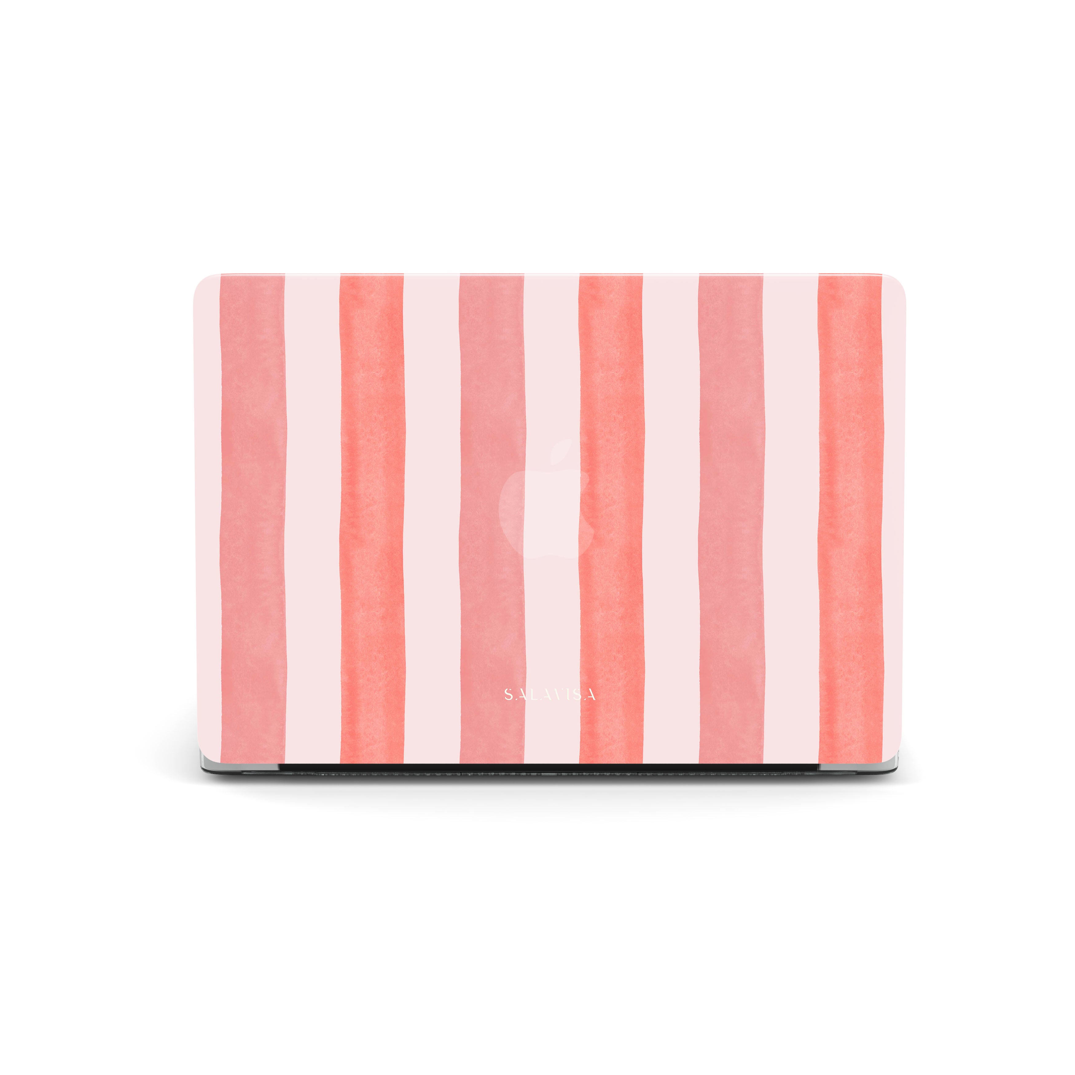 Premium Coral Stripe MacBook Case - Slim Protective Hard Shell Cover for MacBook Air 13