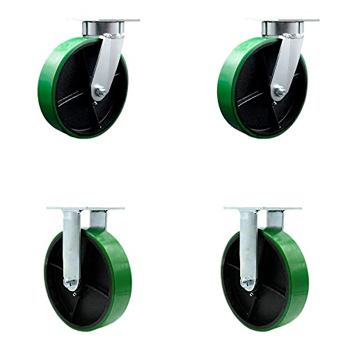 2 Swivel - 2 Rigid