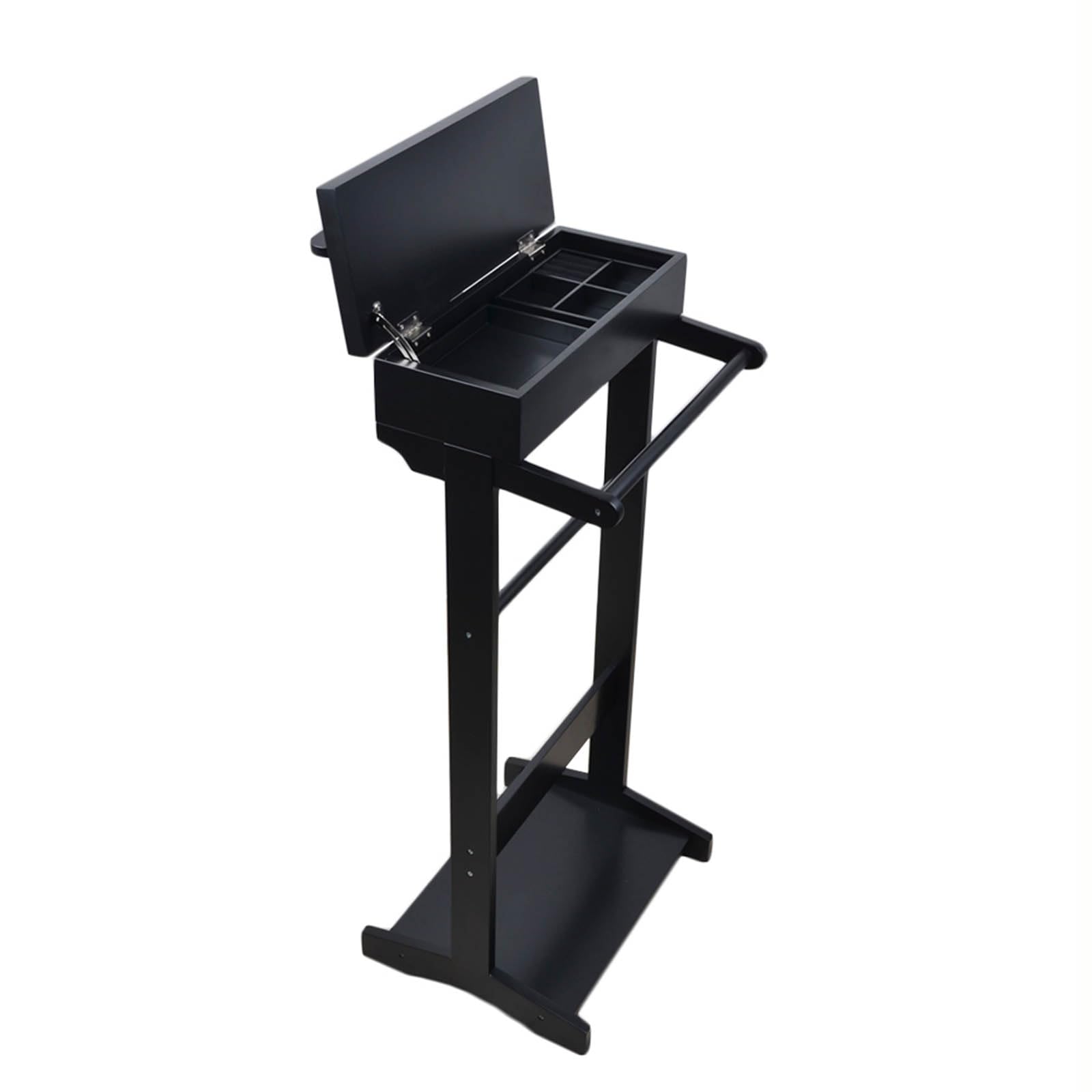 Wooden Valet Stand with Drawer & Trouser Bar - Clothes Hanger Organizer with Belt Storage for Men & Women - Bedroom, Closet & Dressing Room Essential