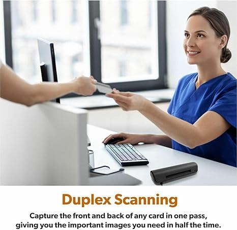 Ambir ImageScan Pro 687-AS Duplex Business Card Scanner for Windows PC - Fast Two-Sided Scanning for Digital Contact Management & CRM Integration