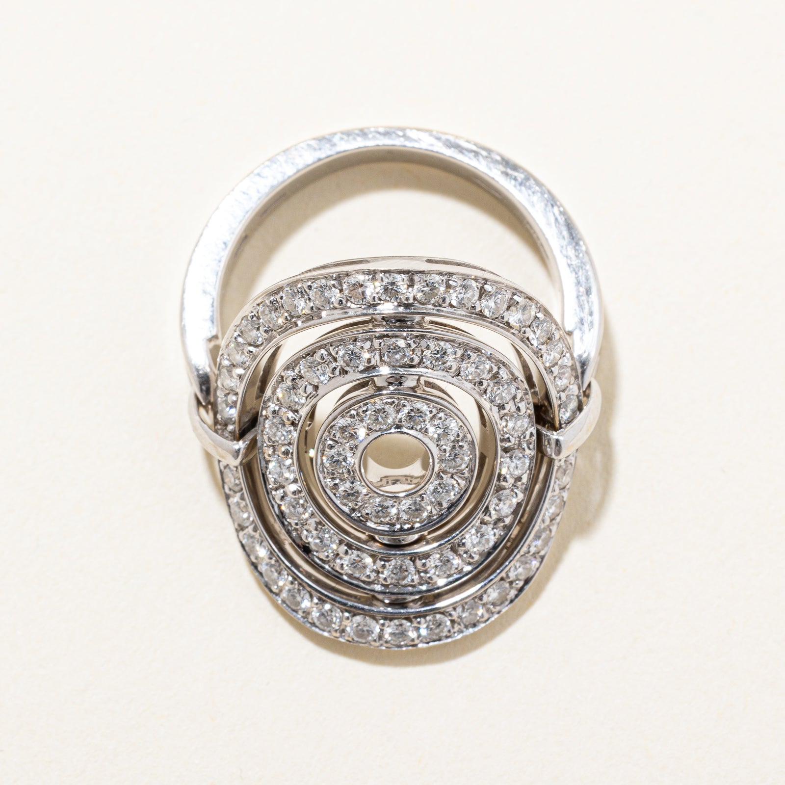 Bvlgari Astrale Cerchi Diamond Ring - 0.94ctw Diamond Engagement Ring for Women, Size 6.75, 18K White Gold Luxury Jewelry | Perfect for Weddings, Anniversaries & Special Occasions