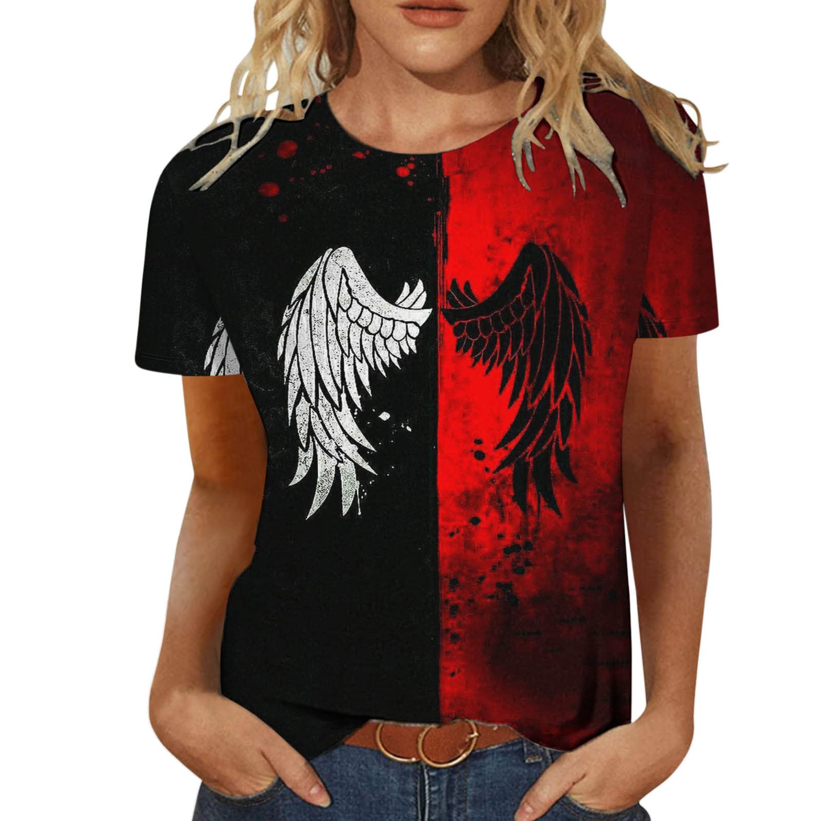 Funny Casual Short Sleeve T-Shirts for Women - Plus Size Summer Tops - Perfect for Beach Outings, Parties & Everyday Wear
