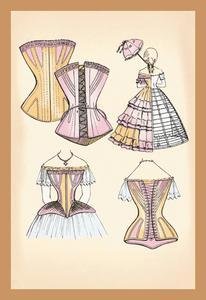 Corset Fine Art Giclee Canvas Print - 20x30 Inches - Vintage Undergarment Wall Decor for Bedroom, Living Room & Office