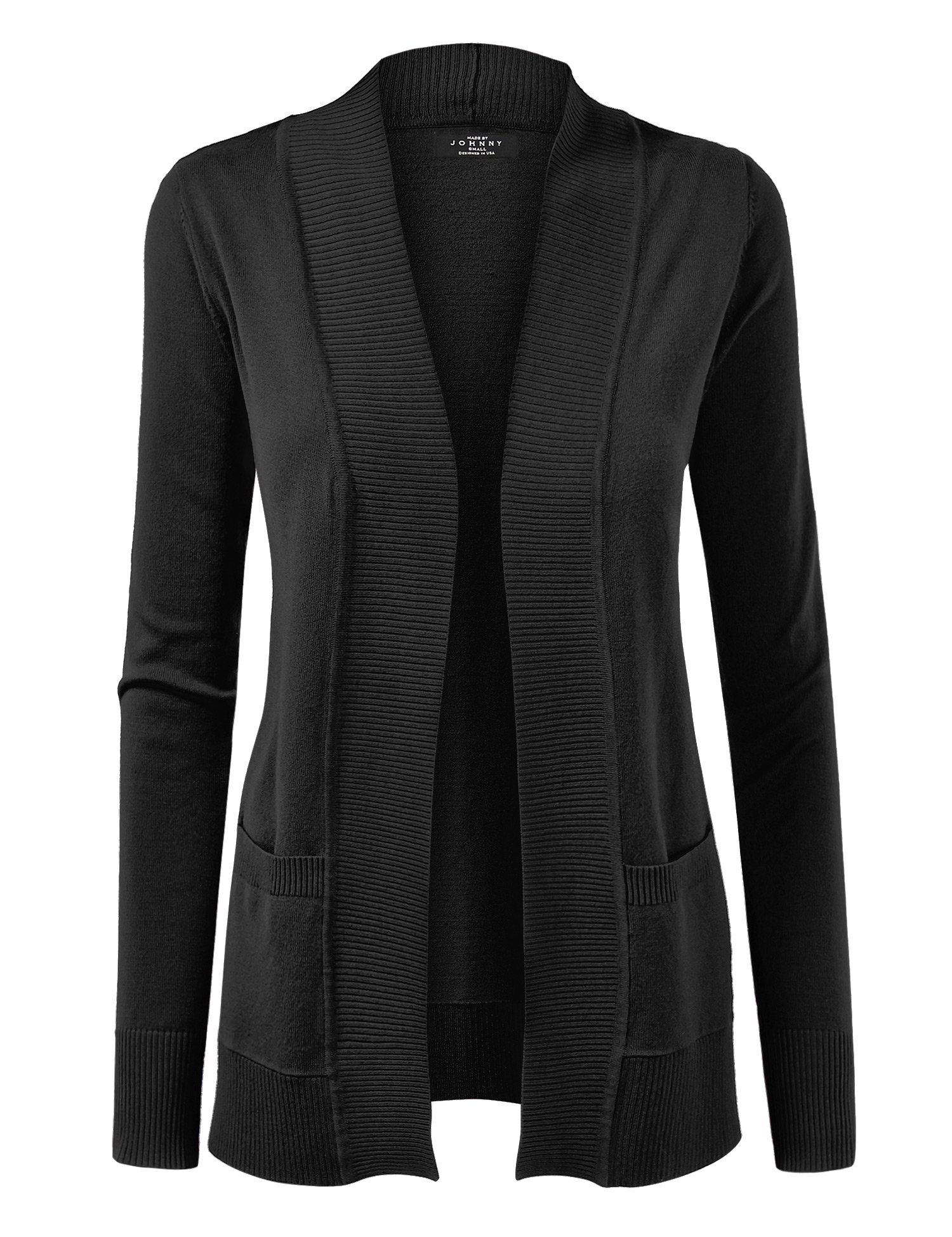 Johnny Women's Open Front Long Sleeve Knit Cardigan Sweater with Pockets - Cozy Casual Loungewear for Fall & Winter | Perfect for Office, Home & Coffee Dates