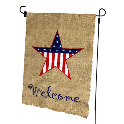 Patriotic Welcome Burlap