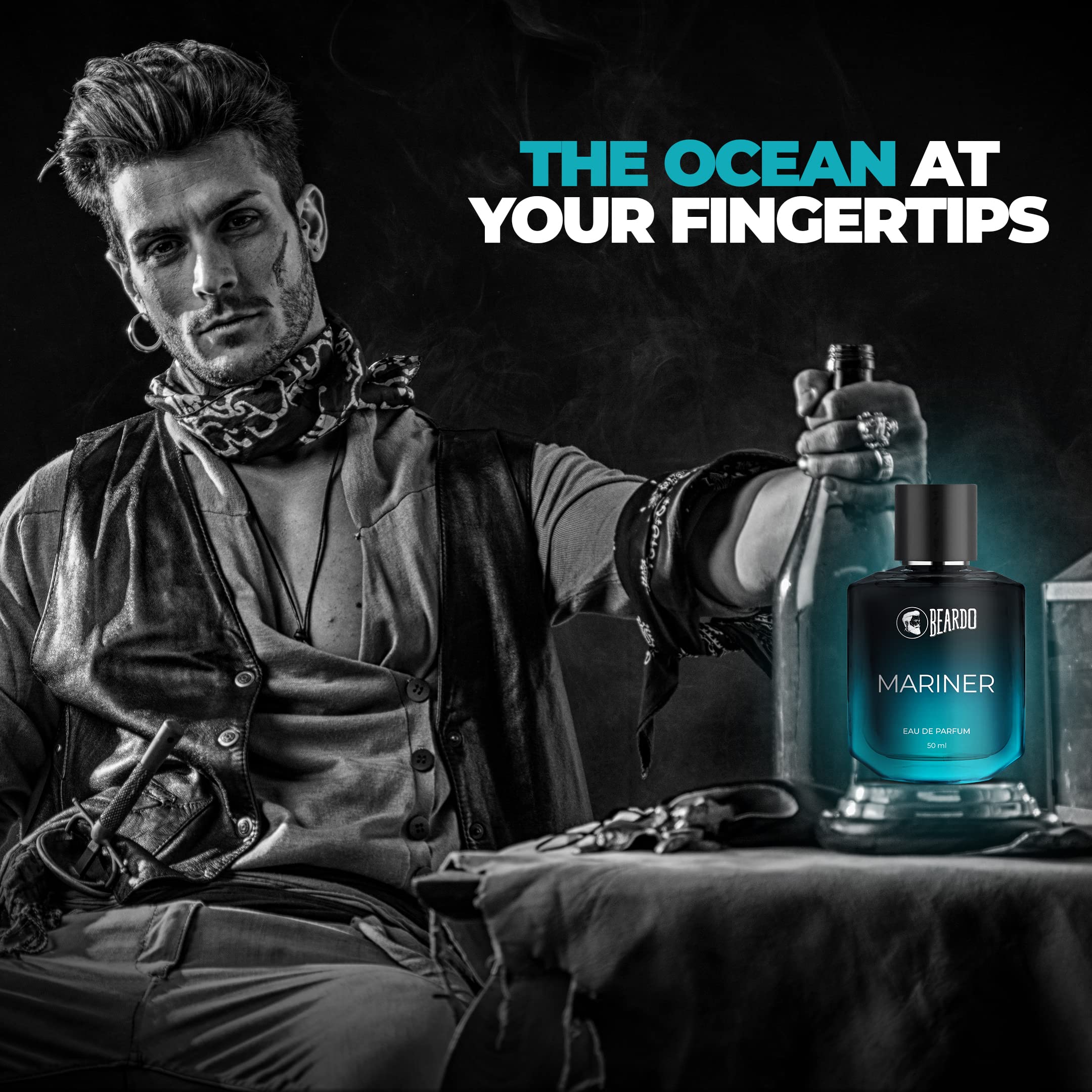 Beardo Mariner Eau De Parfum for Men - 50ml Long Lasting Fresh Aquatic Cologne | Premium Daytime Fragrance & Body Spray | Valentine's Day Gift for Husband, Boyfriend & Men | Perfect for Office, Date Night & Special Occasions