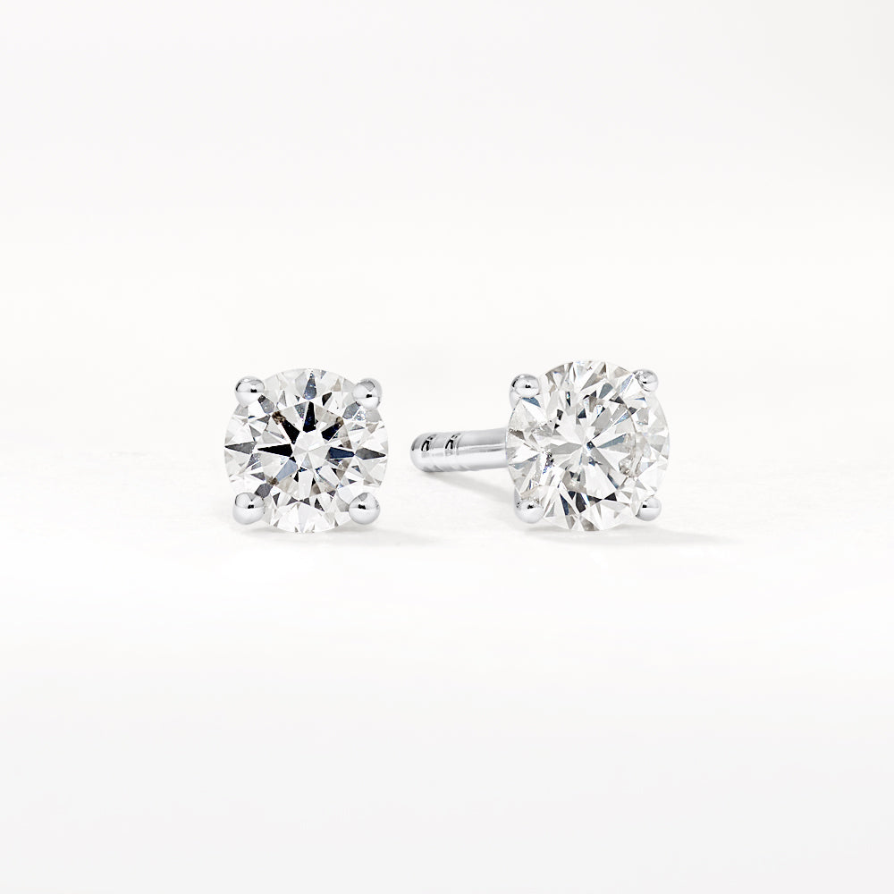 0.33ct Lab Grown Diamond Round Stud Earrings in 925 Sterling Silver - Perfect for Everyday Wear, Gifts & Special Occasions