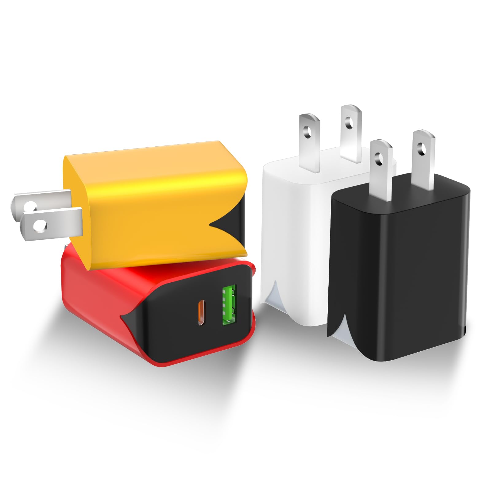 4 Pack 20W USB C Charger Block - UL Certified Dual Port PD+QC Fast Charging Wall Adapter for iPhone 15/14/13/12/11/Pro Max/XS/XR/X, Galaxy S24/S23/S22, LG - Perfect for Home, Office & Travel Charging Needs