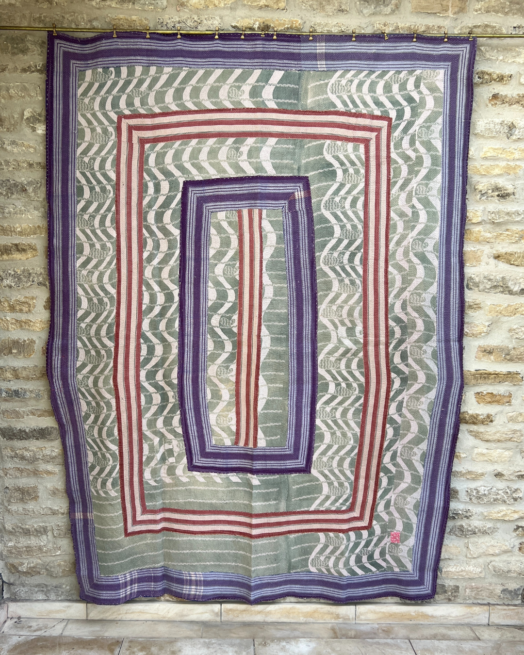 Premium Heavyweight Kantha Quilt No. 771 - Handmade Cotton Patchwork Bedspread for Cozy Winter Nights | Perfect for Bedroom, Living Room & Guest Room Decor