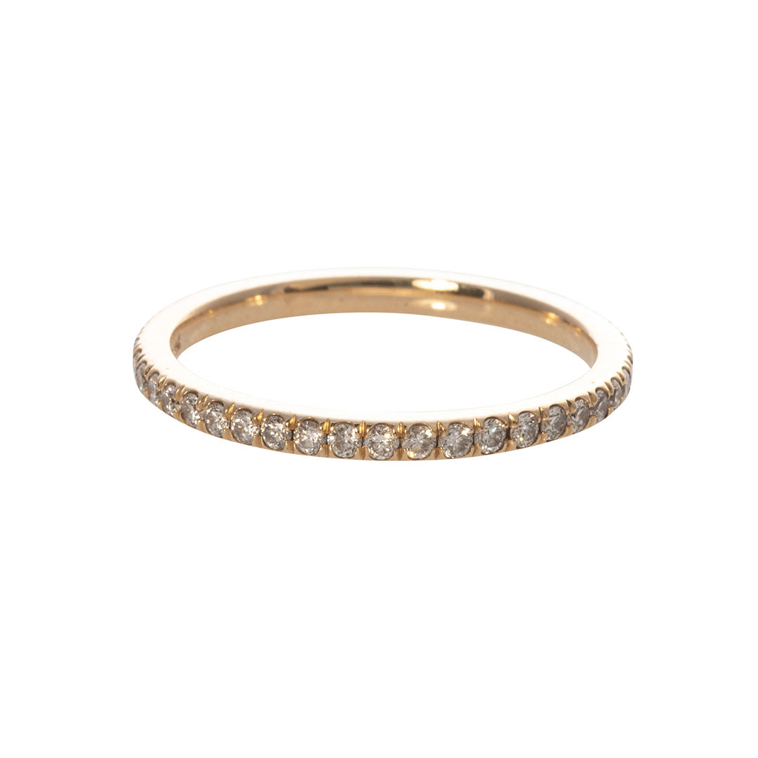 0.42ctw Diamond Micro Pavé 14K Yellow Gold Eternity Wedding Band - Perfect for Anniversary Gifts & Bridal Jewelry