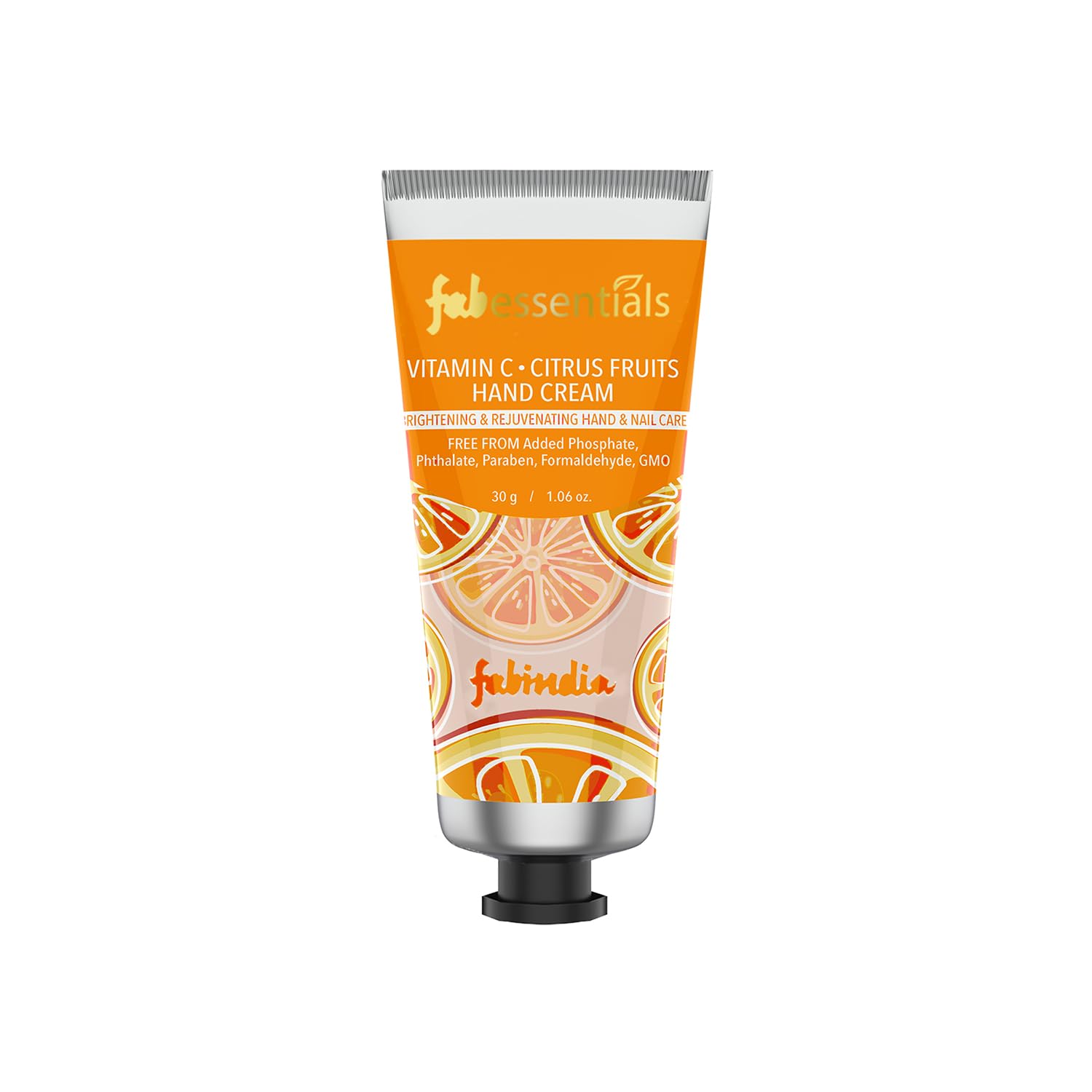 Fabessentials Vitamin C Citrus Fruits Hand Cream - 30gm | Moisturizing Hand Cream for Dry Rough Hands | Brightening & Nourishing Hand & Nail Care | Unisex Hand Moisturizer for Women & Men | Perfect for Daily Hydration, Office Use & Travel Skincare