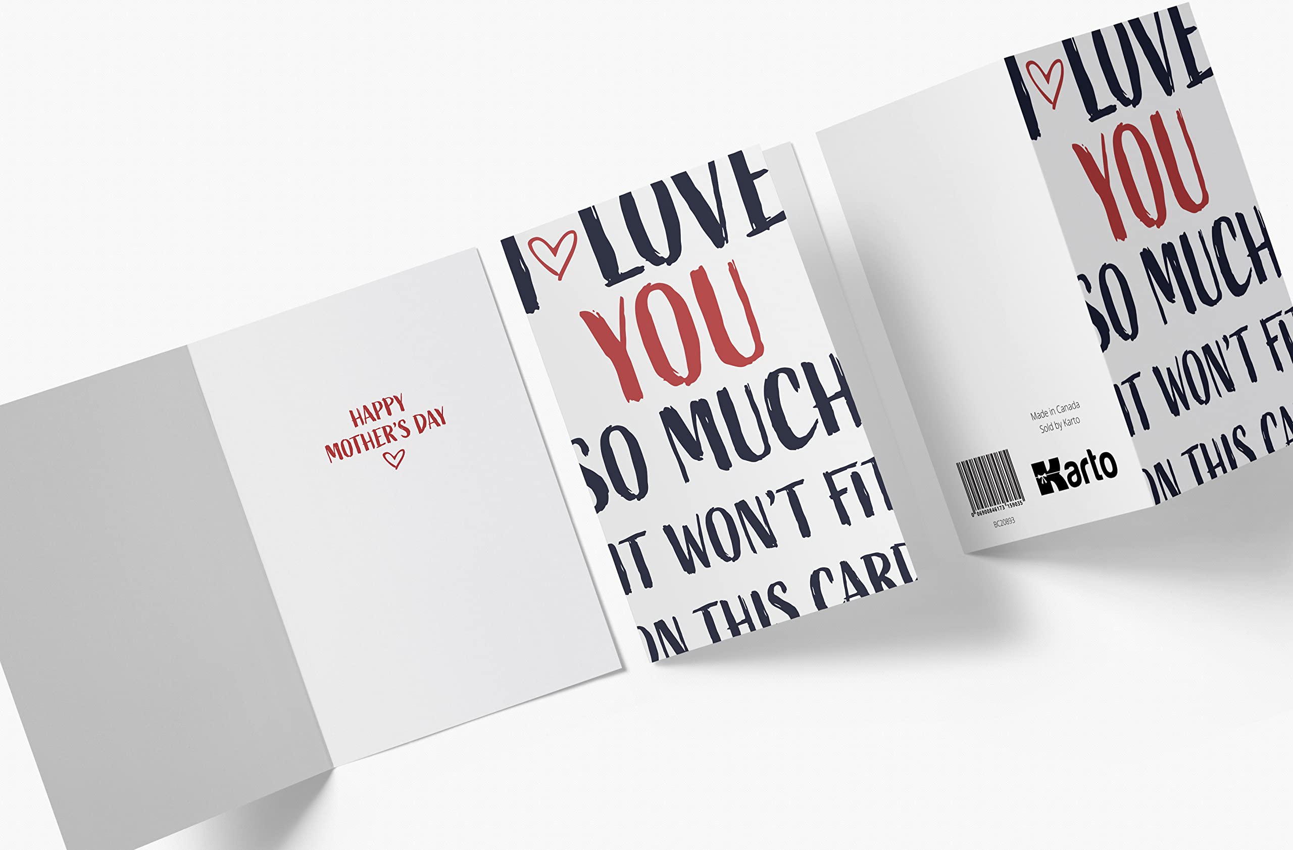 Sweet and Funny Mother's Day Card - Heartfelt Greeting Card for Mom - Perfect Gift for Mother's Day - Karto - This Much You - Great for Surprise Gifts, Birthday Celebrations & Showing Love
