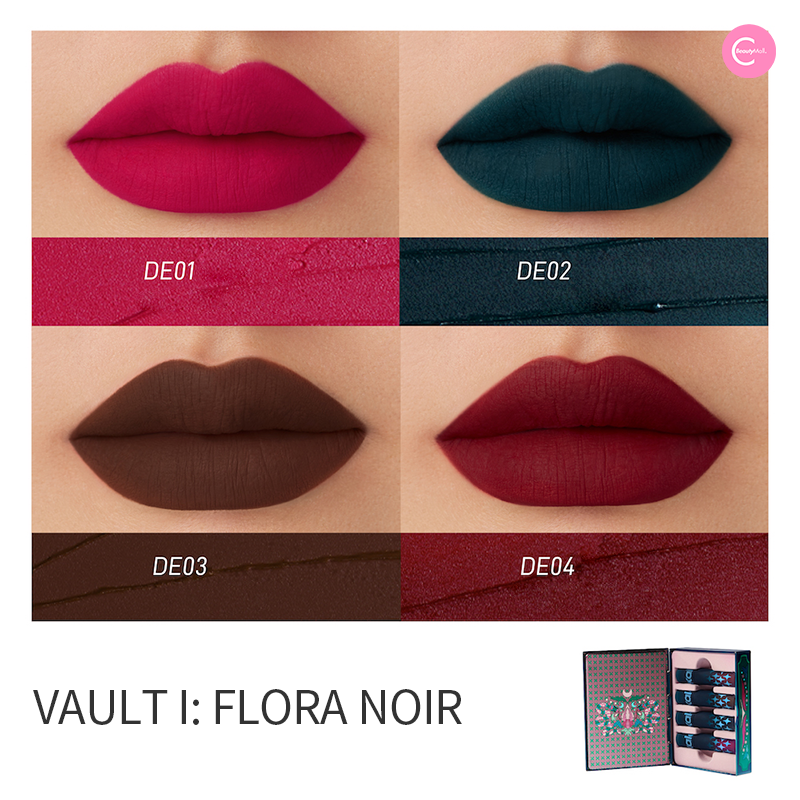 Kaleidos Winter Song Lip Powder Cream Set - Matte Long-Lasting Lipstick for Women, Vegan & Cruelty-Free - Perfect for Parties, Date Nights & Everyday Wear