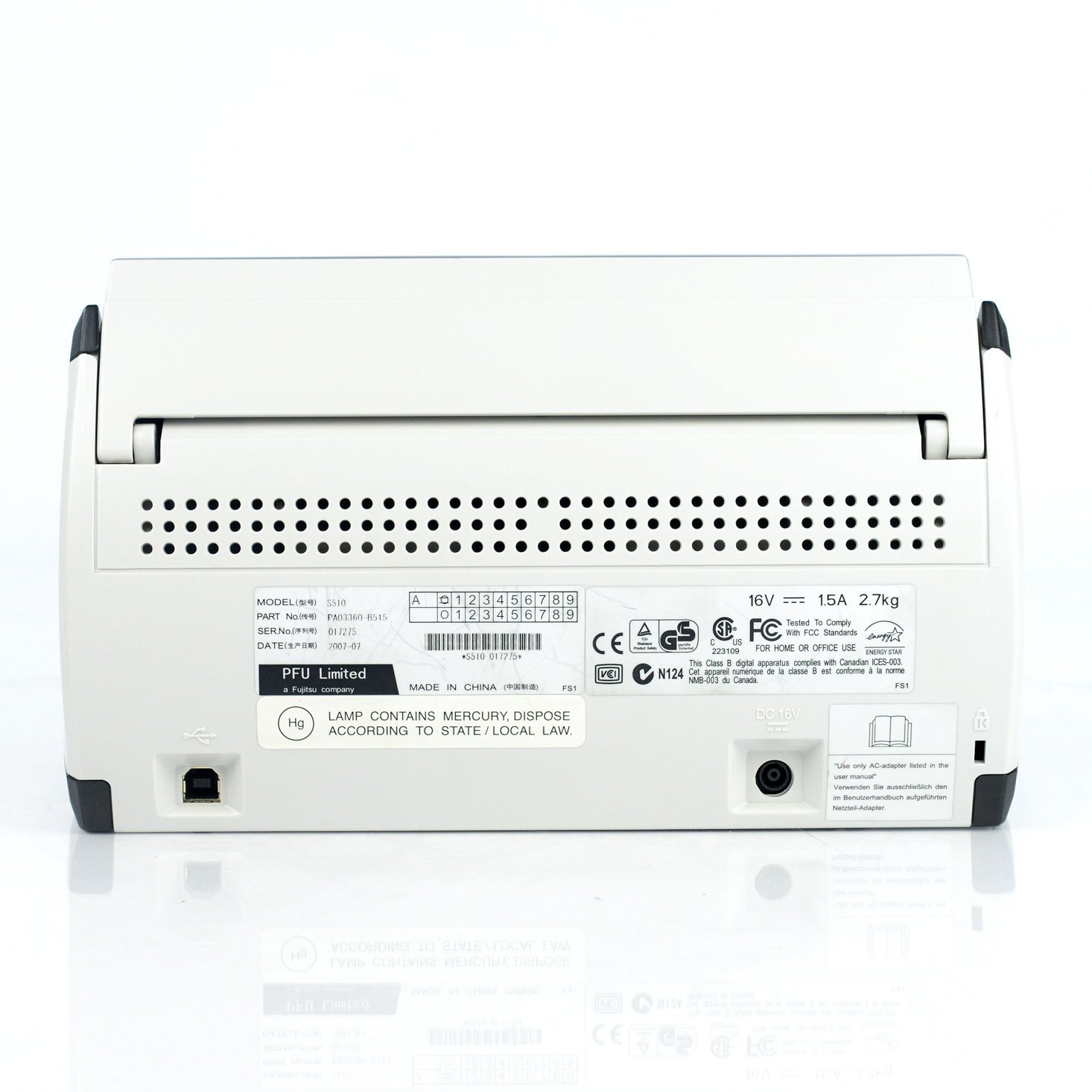 Fujitsu ScanSnap S510 High-Speed Document Scanner (Renewed) - Perfect for Home Office, Small Business & Paperless Workflow | Fast Sheet-fed Scanning, Compact Design