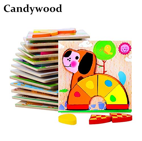 FunBlast 3D Wooden Puzzle for Kids - Dog & Cat Animal Jigsaw Toy Set, Safe Wooden Learning Toys for Toddlers & Children | Perfect for Birthday Gifts, Early Education & Family Game Night