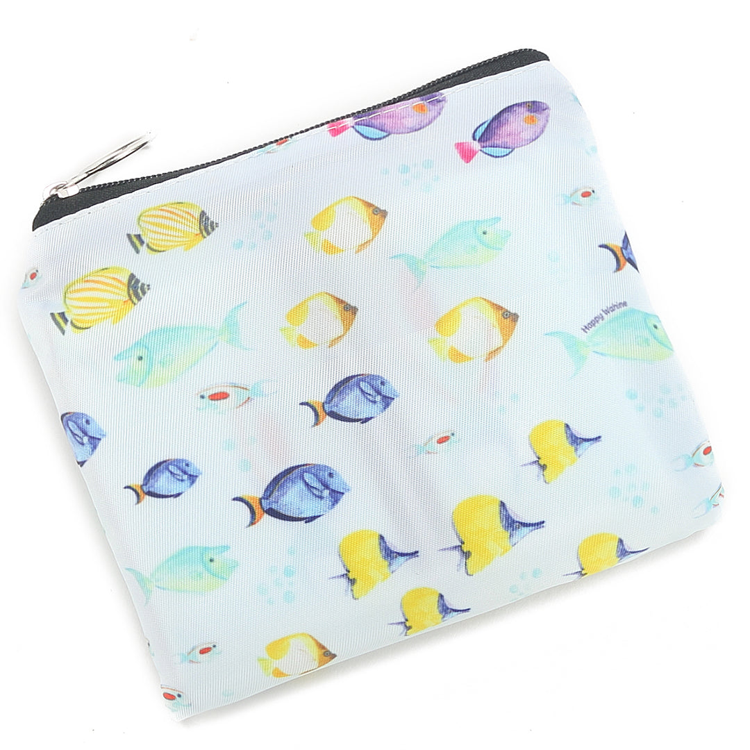 Foldable Tote Bag - Jake Fish 'Ohana Blue - Lightweight & Durable Shopping Bag for Beach, Grocery, Travel & Daily Use