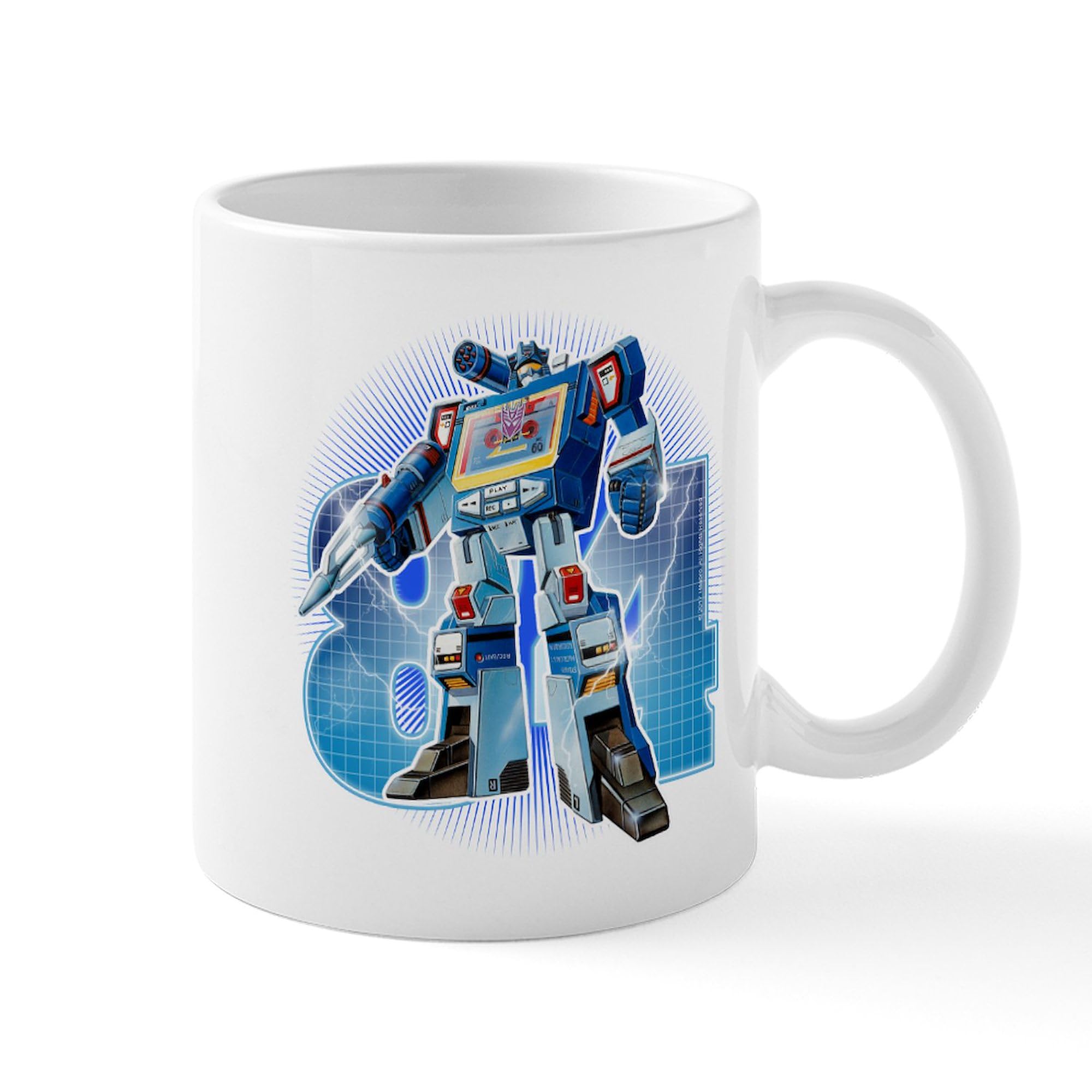 Soundwave Burst 11 oz Ceramic Coffee Mug - 325ml Insulated Travel Mug for Office, Home & Gifts - Perfect for Tea, Hot Chocolate & Morning Coffee