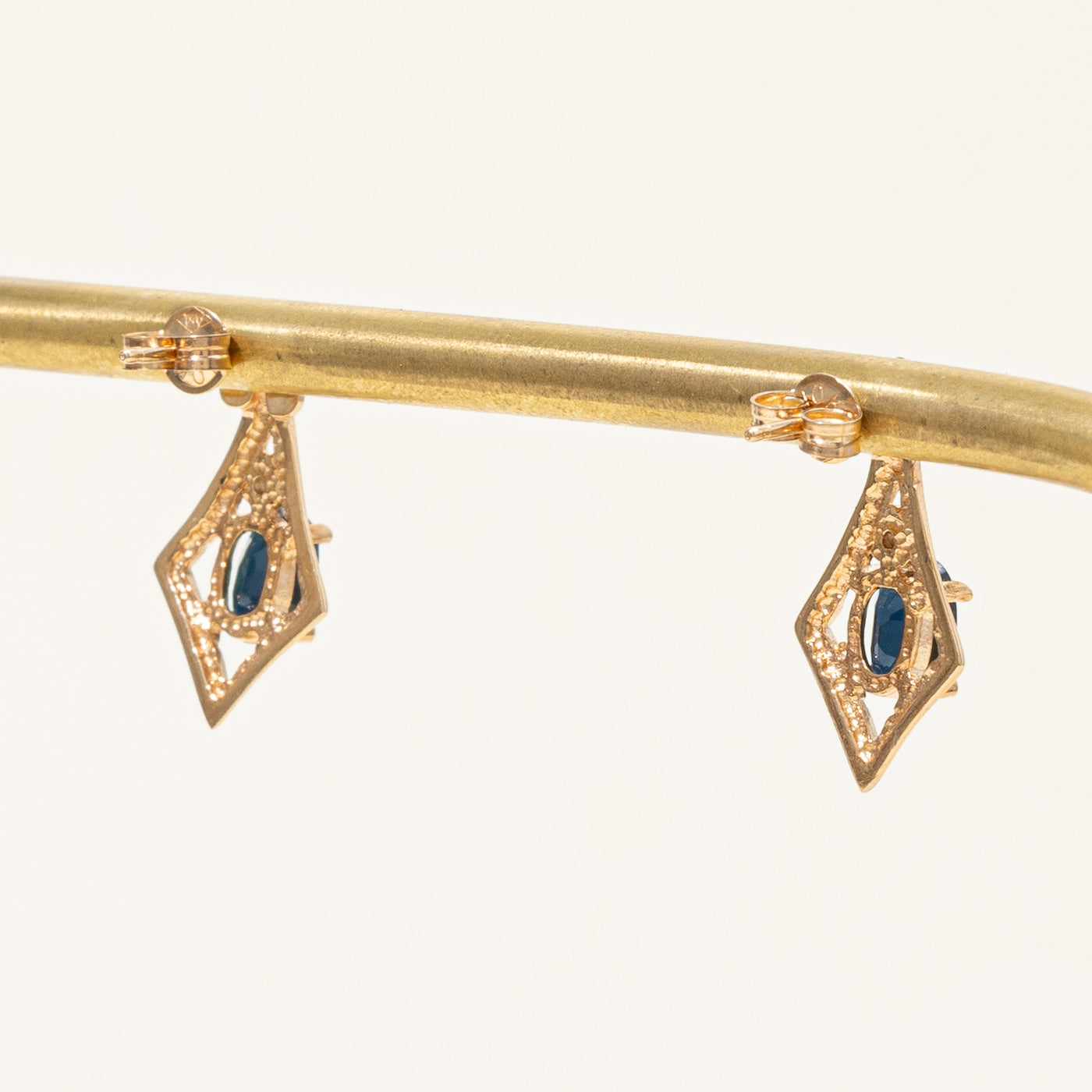 1.30ctw Sapphire & Diamond Stud Earrings for Women - 0.02ctw Genuine Diamond Accents | Perfect for Weddings, Anniversaries & Special Occasions