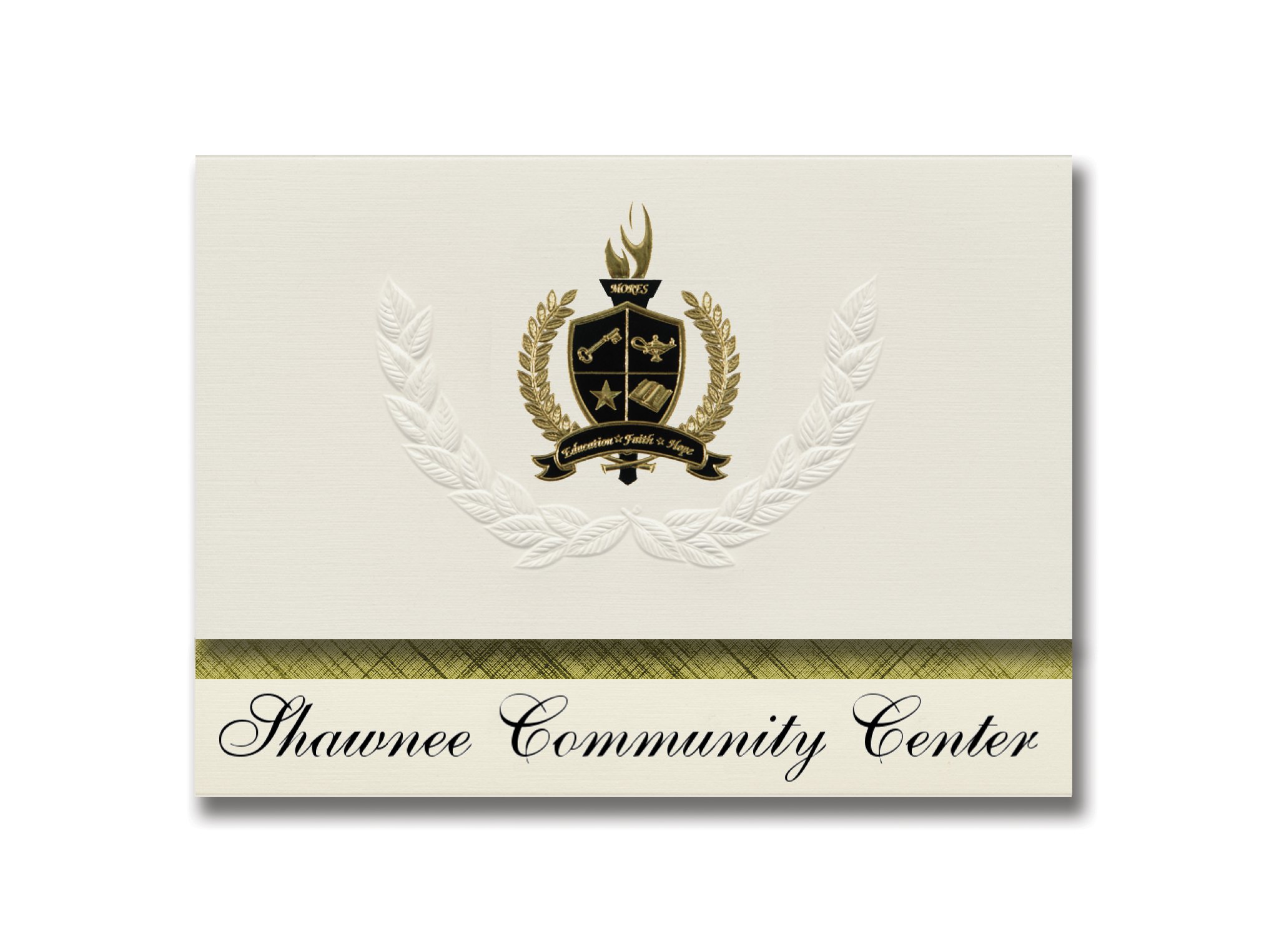 Premium Graduation Announcements - Presidential Style with Gold & Black Metallic Foil Seal (Pack of 25) | Perfect for Shawnee Community Center Ceremonies in Dunbar, WV