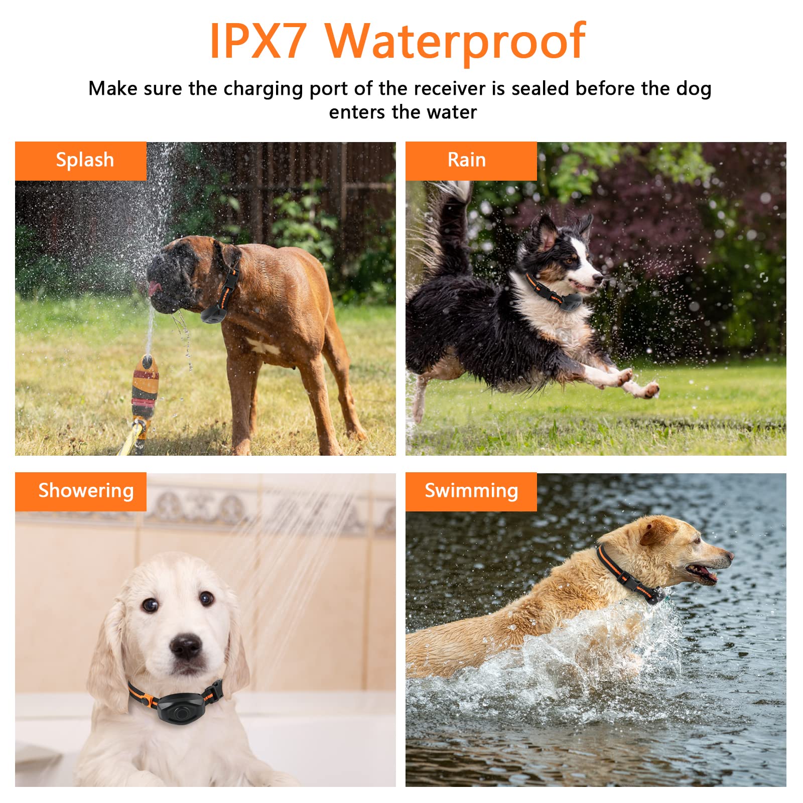 **Waterproof Dog Training Collar with Remote - 1300ft Range, 3 Modes (Beep, Vibration, Static) - Rechargeable Electric Shock Collar for Small, Medium & Large Dogs - Perfect for Obedience Training & Off-Leash Control**