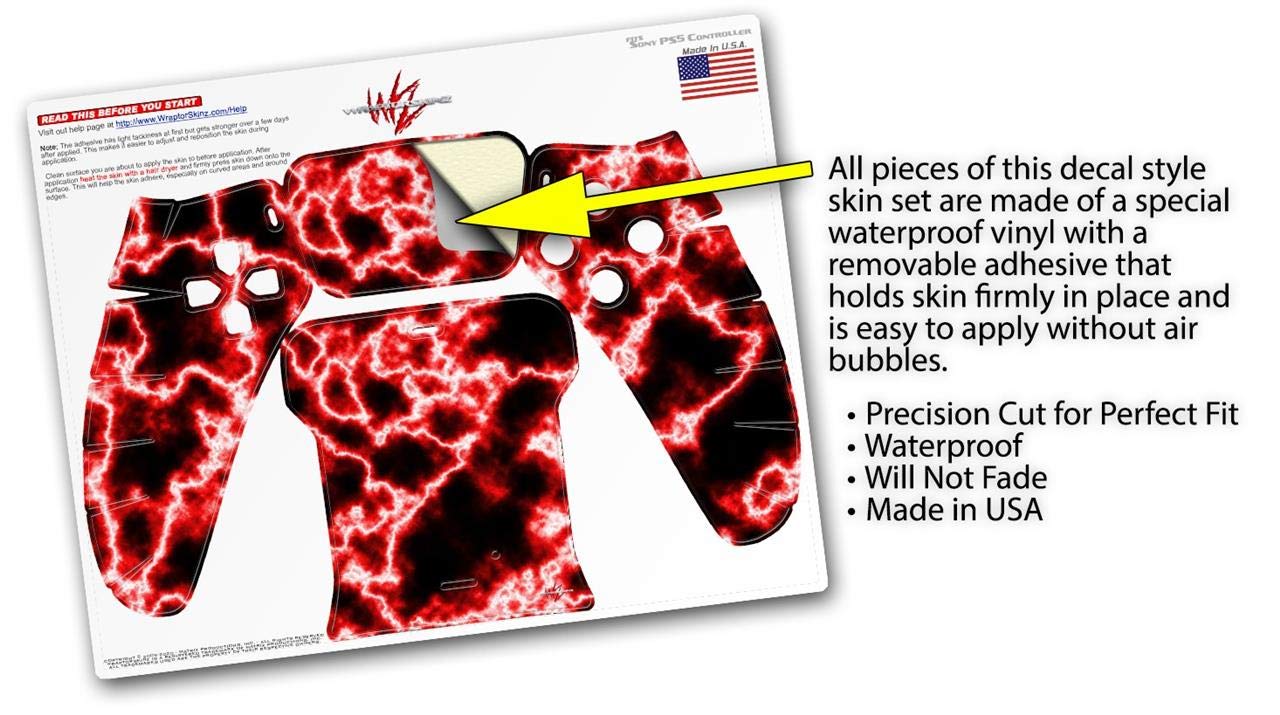PS5 DualSense Controller Skin Wrap - Electrify Red | Gaming Protection