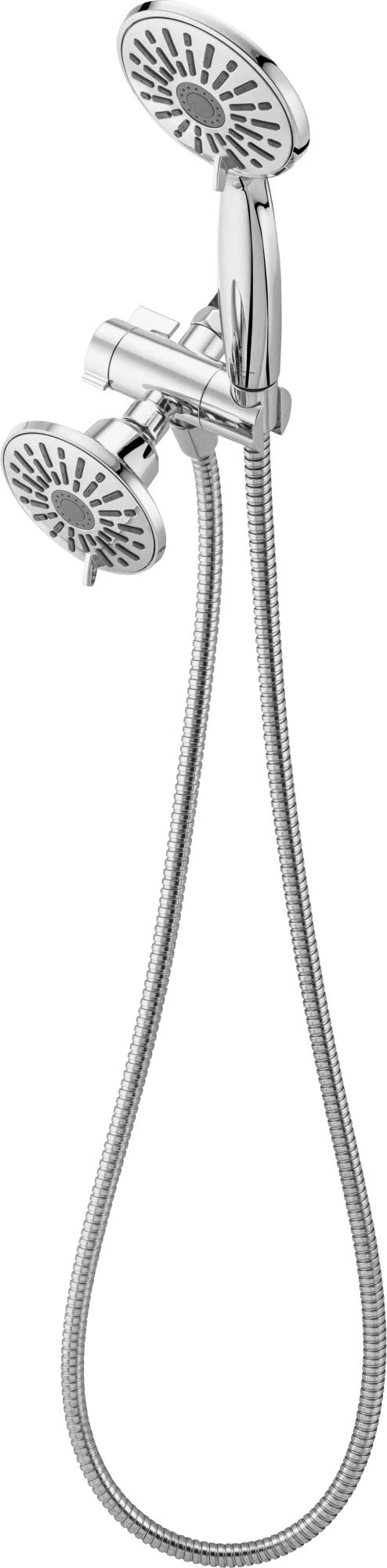 PROFLO PFSHK318 1.8 GPM Multi-Function Shower Head with Handheld Spray - Chrome Finish for Bathroom & Spa-Like Experience