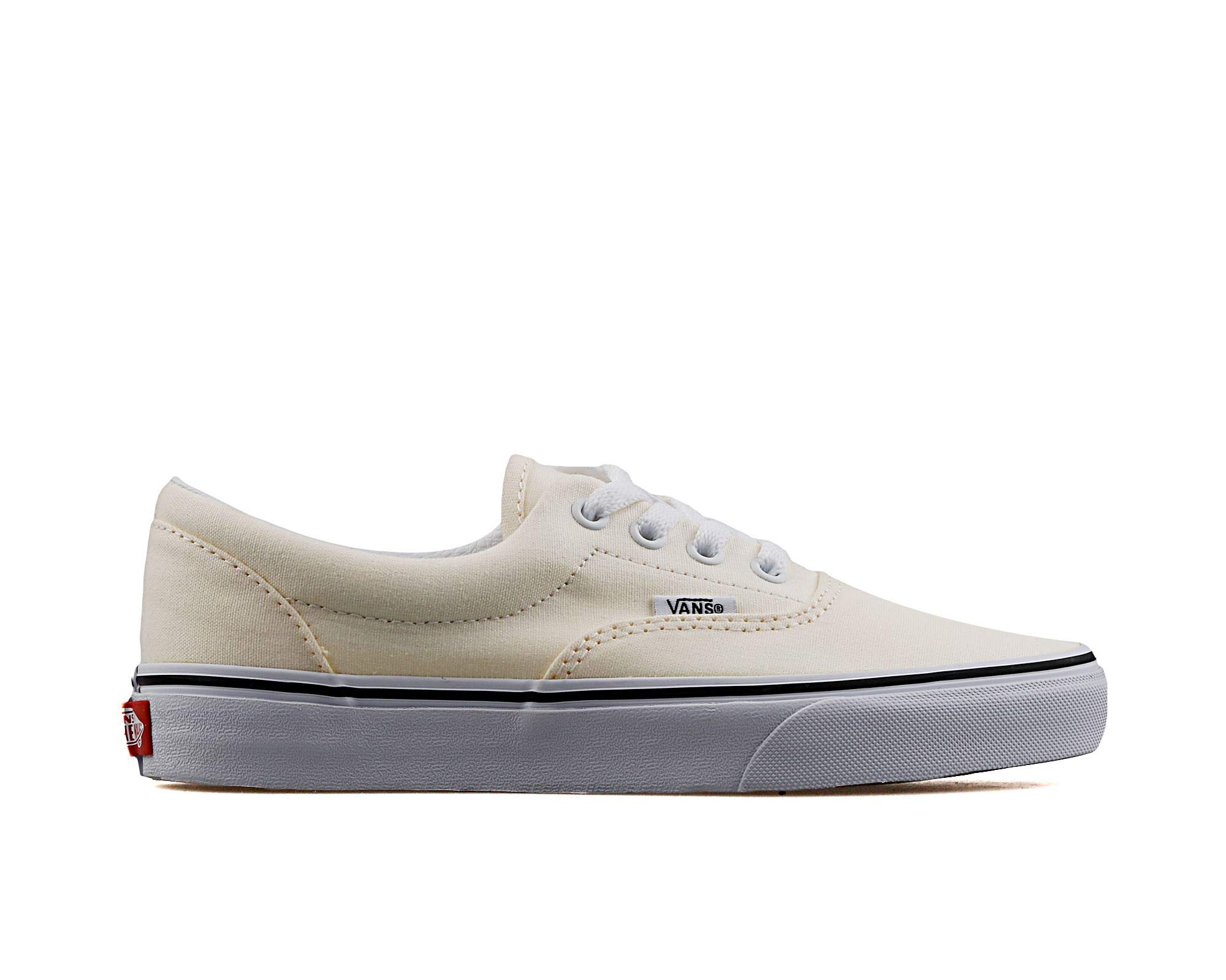 Vans Era Unisex Skate Shoes - Classic White/True White - Size 9 Women/7.5 Men - Comfortable Sneakers for Casual Wear, Street Style & Skateboarding