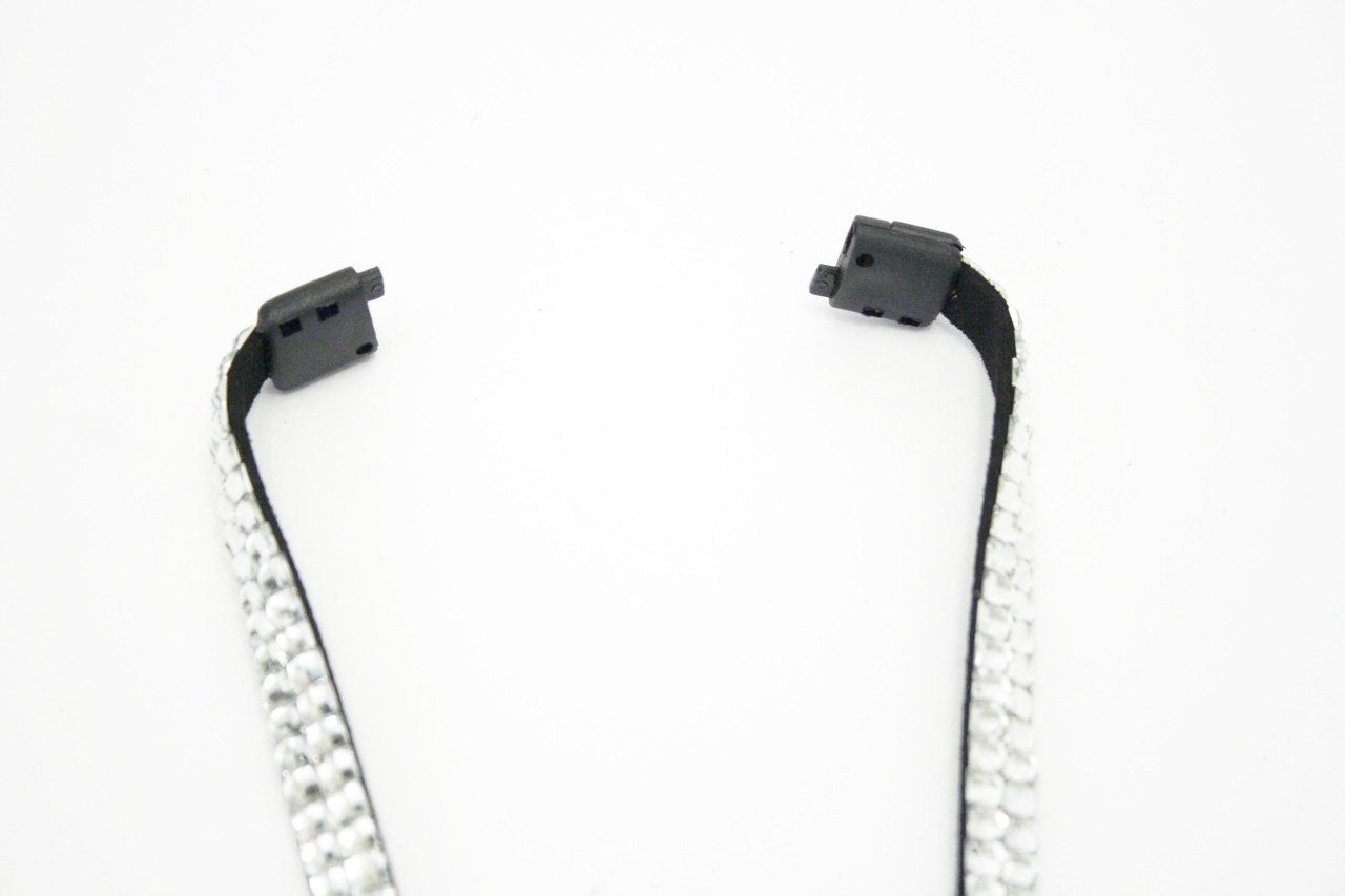 Custom Rhinestone Breakaway Lanyard with Bling Vertical ID Badge Holder - Black Glamorous Badge Reel for Work, Events & Conventions | SIZZLE CITY
