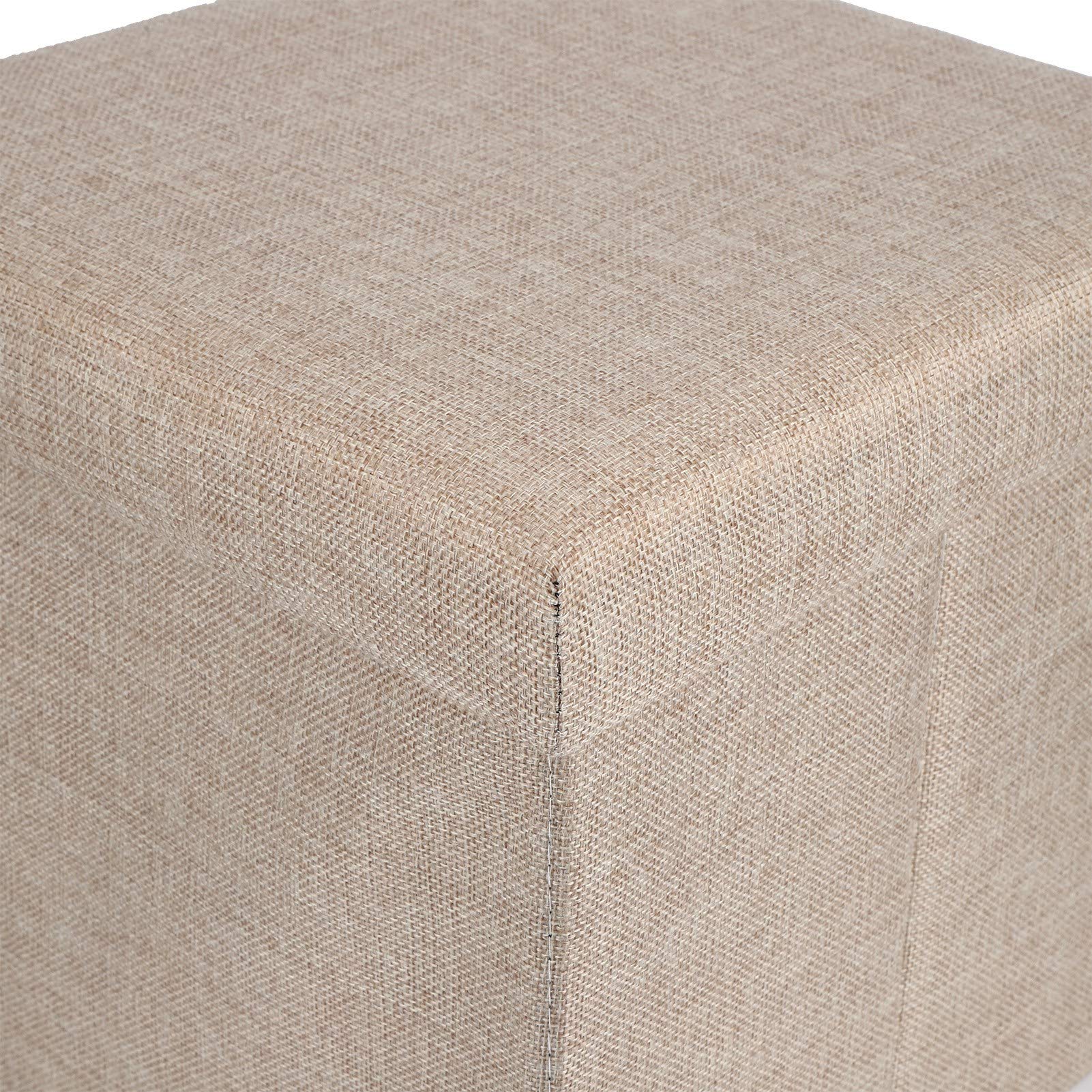 Multifunctional Foldable Storage Stool - Space Saving Footrest Ottoman with Storage Box for Living Room, Bedroom & Office - Perfect for Small Spaces, Home Organization & Extra Seating