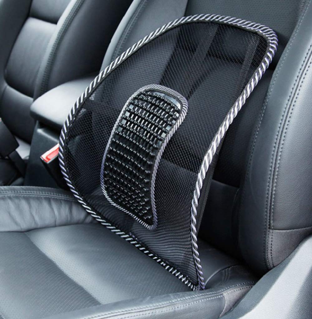 Ergonomic Big Ant Lumbar Support Cushion with Massage Beads - Car Seat, Office Chair & Wheelchair Back Support for Lower Back Pain Relief - Perfect for Long Drives, Work from Home & Mobility Comfort