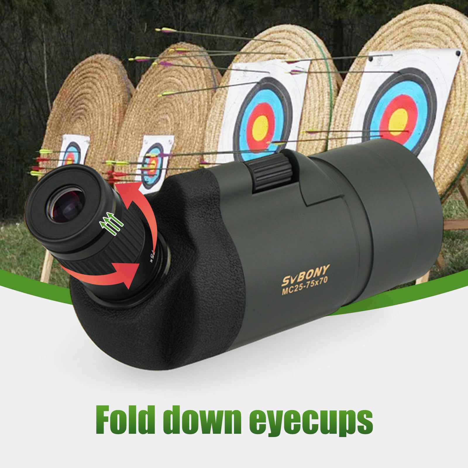 SVBONY SV41 Mak 25-75x70 Compact Spotting Scope with Tripod for Hunting, Shooting, Bird Watching, Travel & Camping | Ideal for Target Practice, Wildlife Observation & Outdoor Adventures