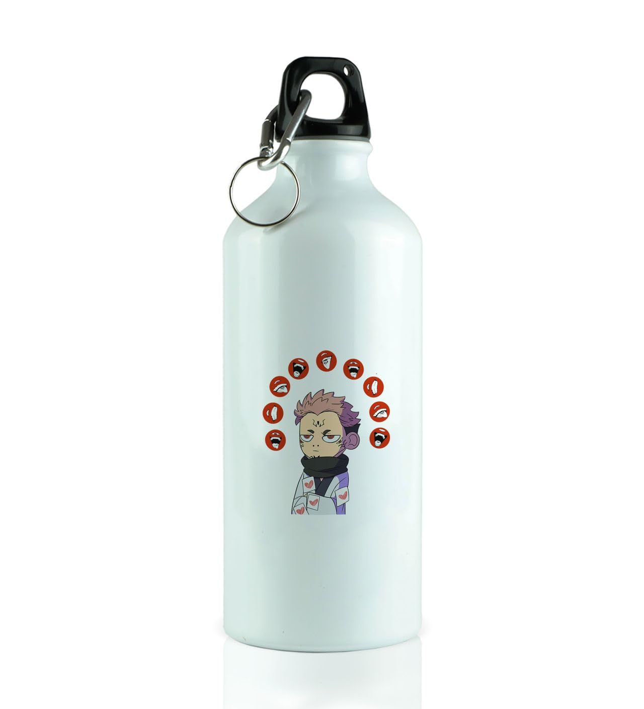 Tulip ART Nine Faced Itadori 600ml Aluminum Water Bottle with Printed Design - Perfect for Gym, Hiking, School & Outdoor Activities
